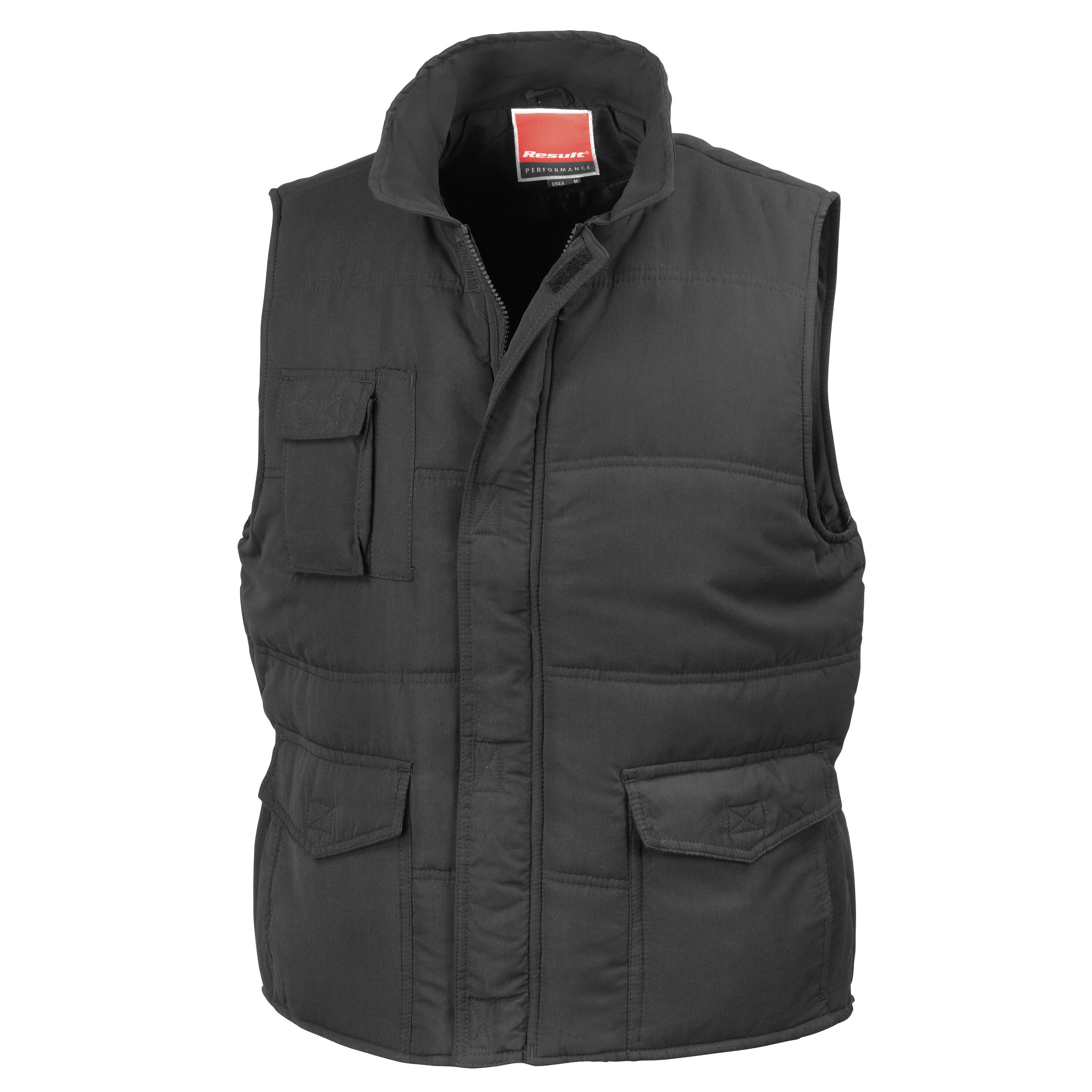 Mens MidWeight Bodywarmer Showerproof Windproof Jacket (Black) 2/3