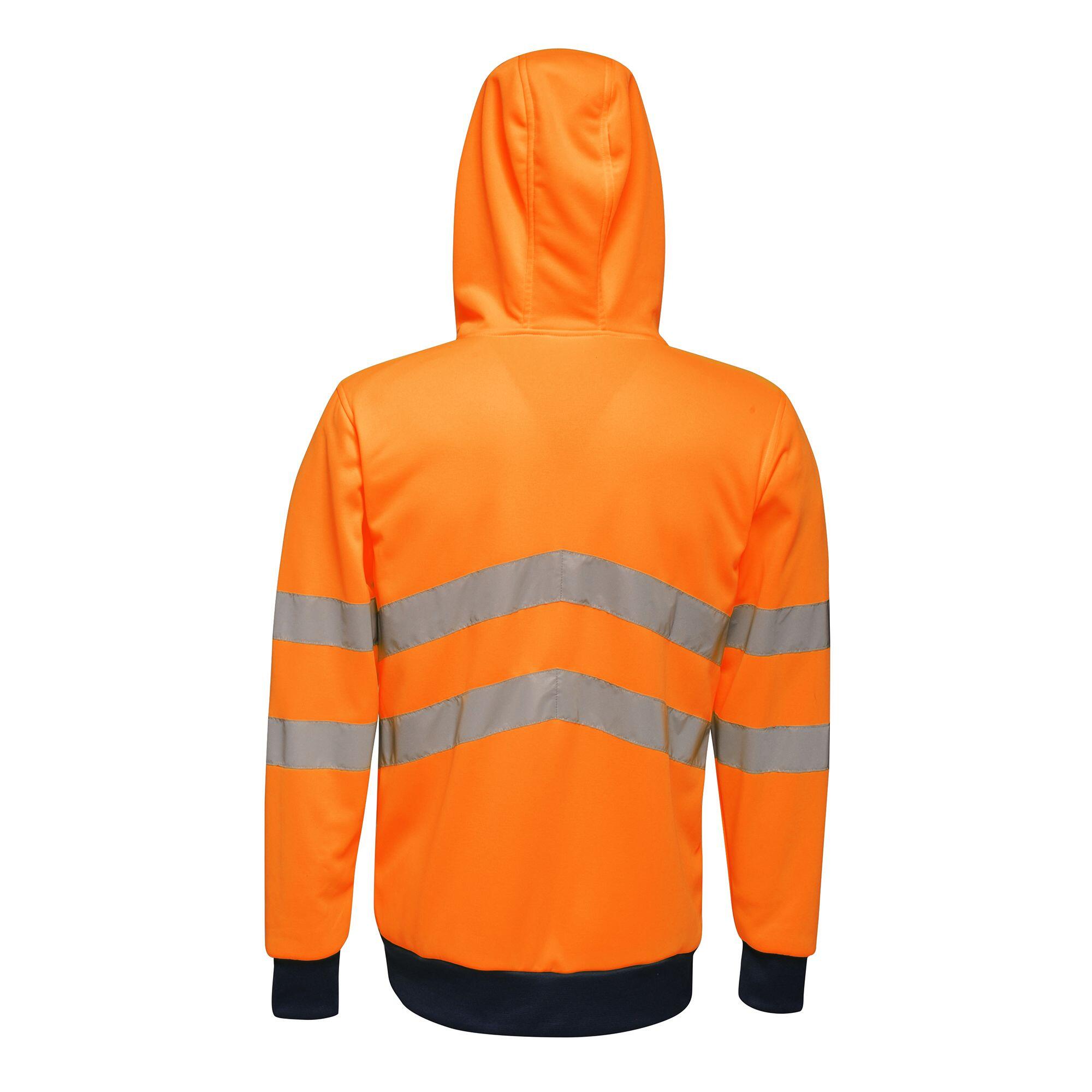 Bomberjacke Reflektierend für Herren Orange/Grau 2/3
