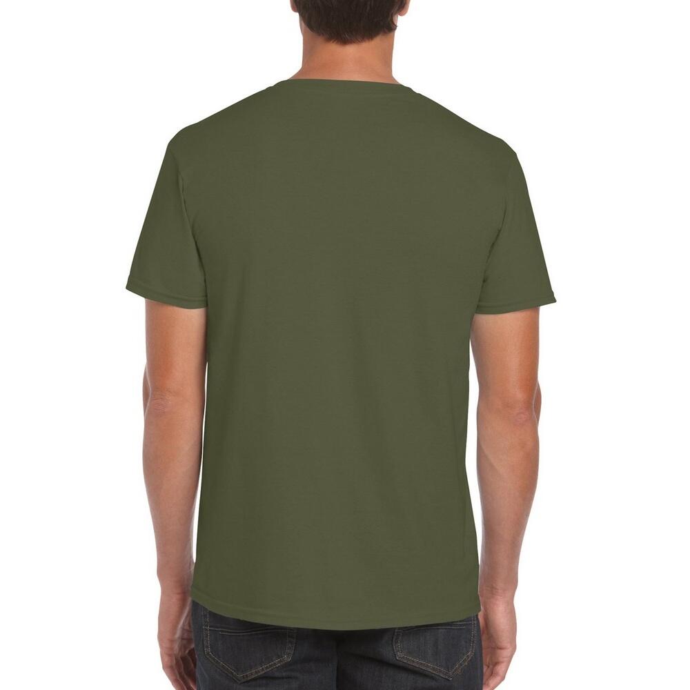 Tshirt Uni Manches Courtes SOFTSTYLE Homme (Vert Kaki) 2/2