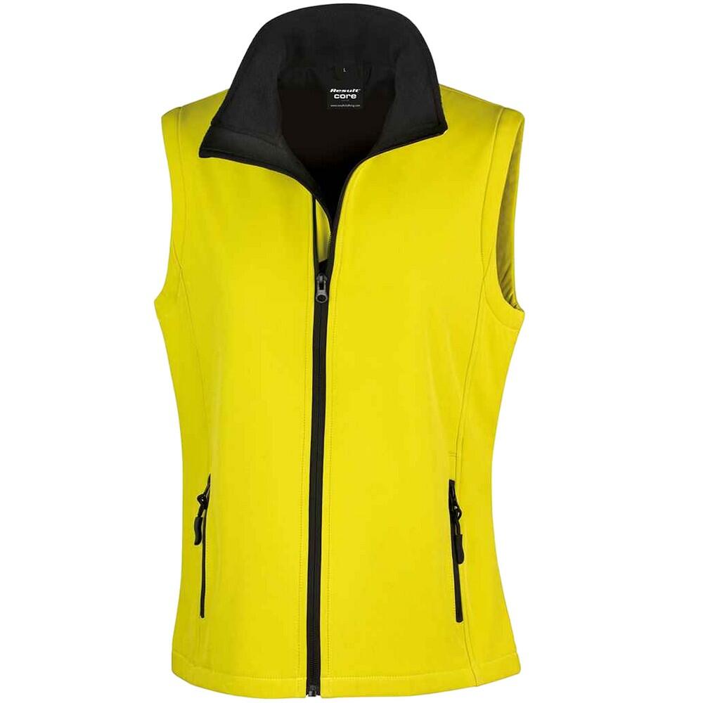 Gilè In Tessuto Soft Shell Donna Result Core Giallo Nero 2/4