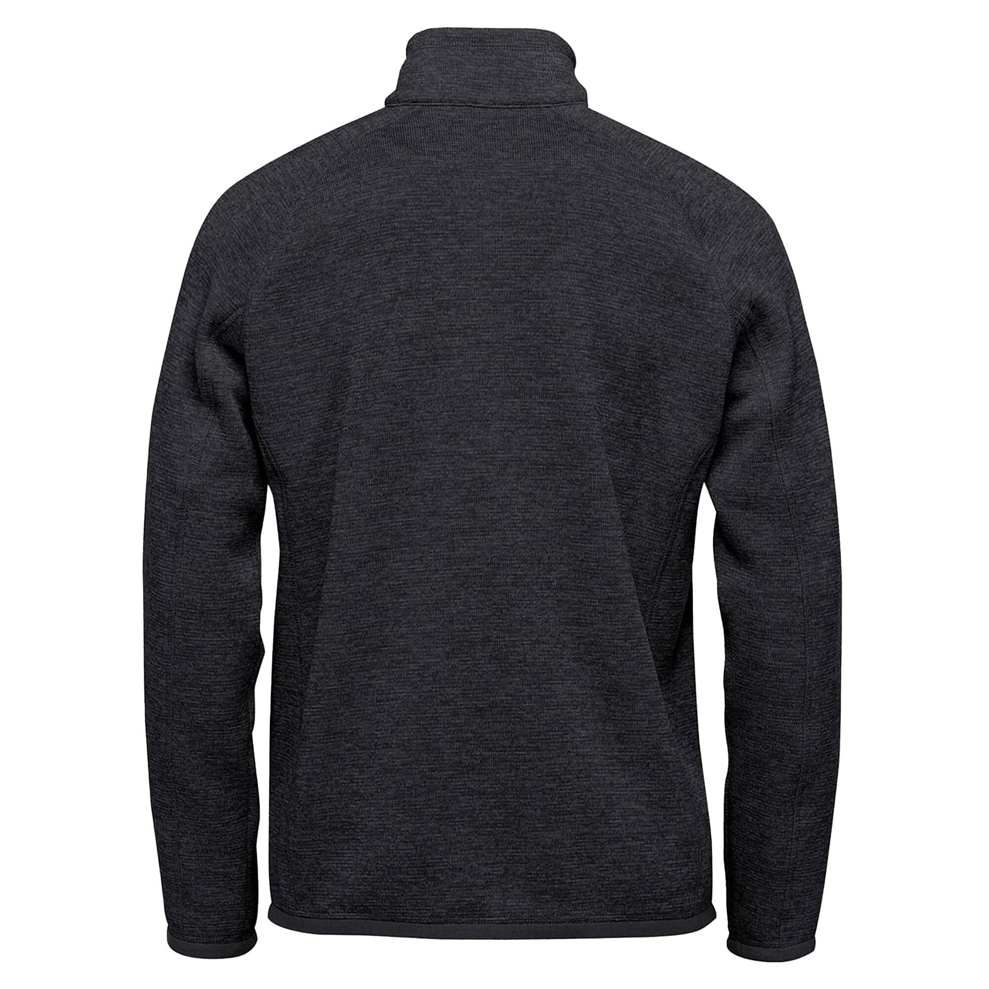 Mens Avalante Heather Full Zip Fleece Jacket (Black) 2/3