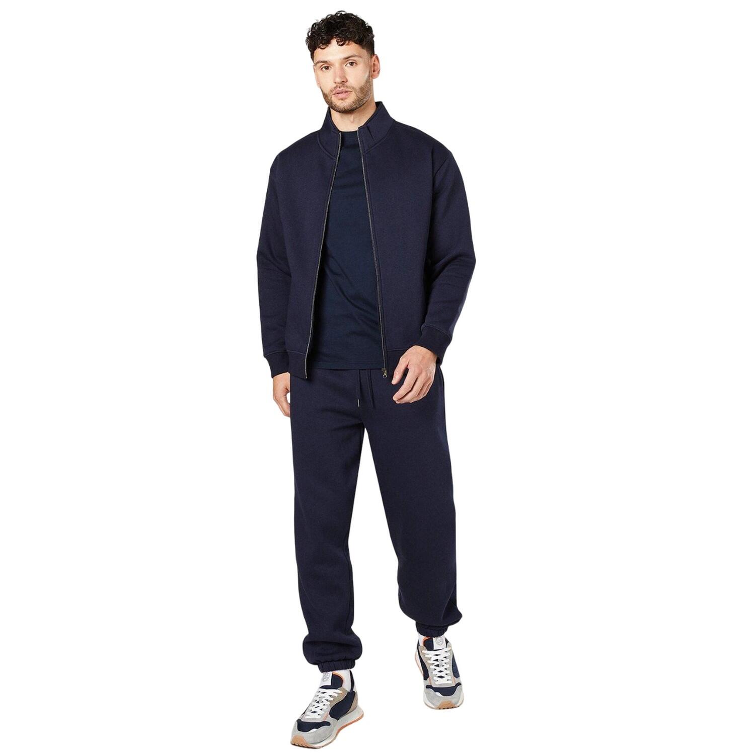 Bomberjacke Durchgehender Reißverschluss für Herren Marineblau 3/3