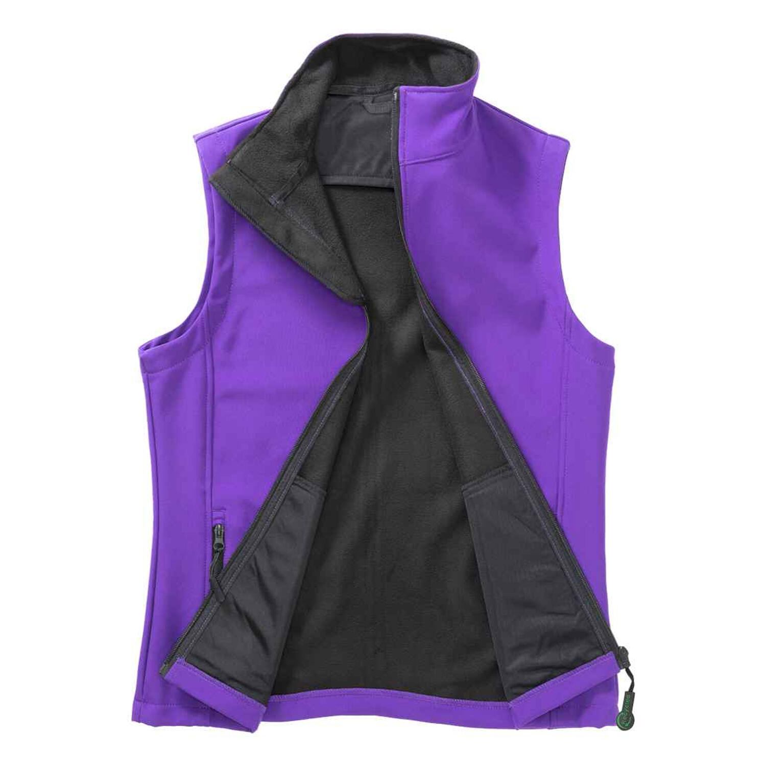 Gilè In Tessuto Soft Shell Donna Result Core Viola Nero 3/4