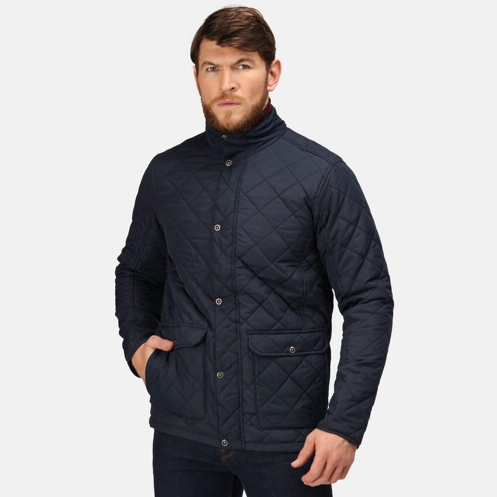 Mens Quilted Jacket (Navy)