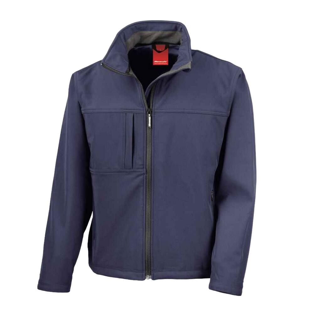 Mens Classic Soft Shell Jacket (Navy) 2/3