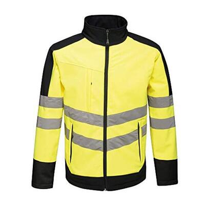 Hivis reflecterende zachte shell jas voor volwassenen (geel/zwaar)