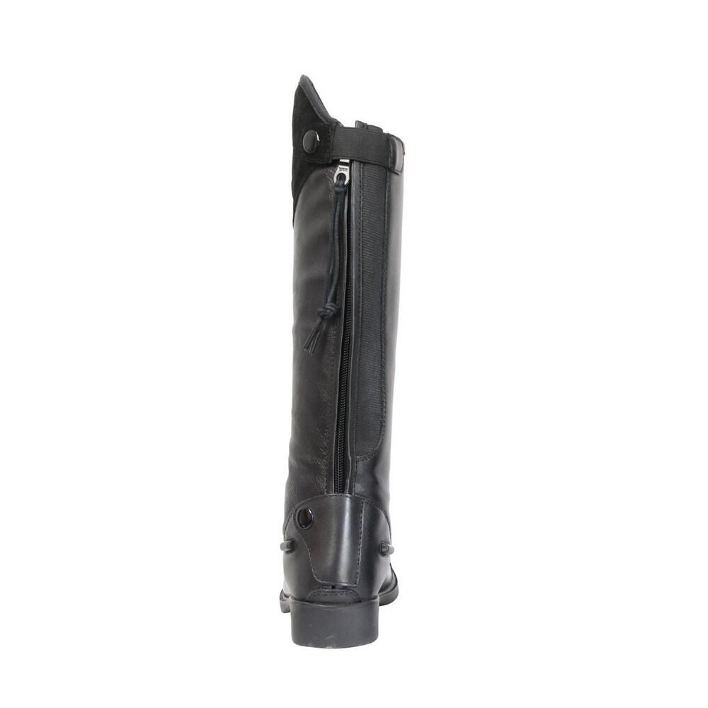 Childrens/Kids Soriso Leather Long Riding Boots (Black/Silver) 2/2