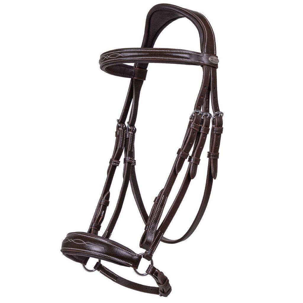 Combined riding bridle and noseband QHP Allemande