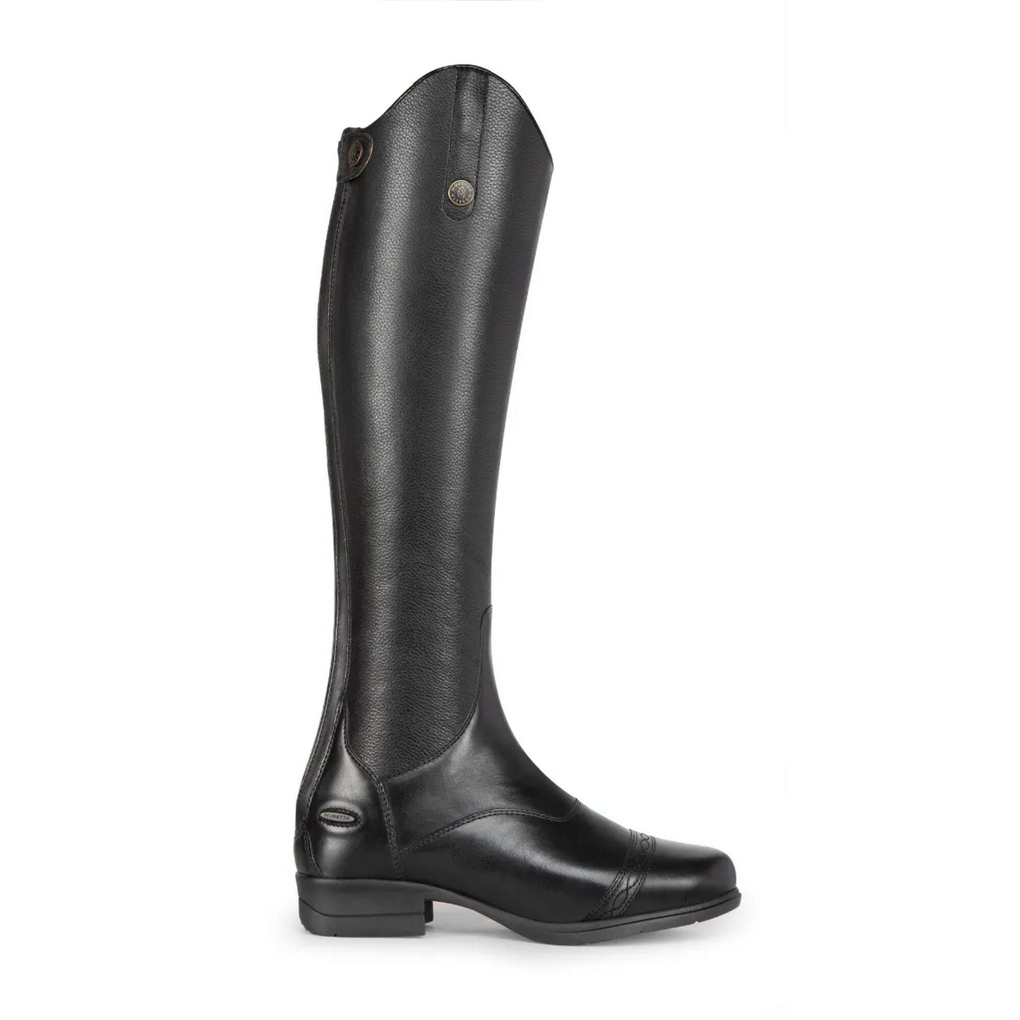 Womens/Ladies Aida Leather Long Riding Boots (Black) 3/5