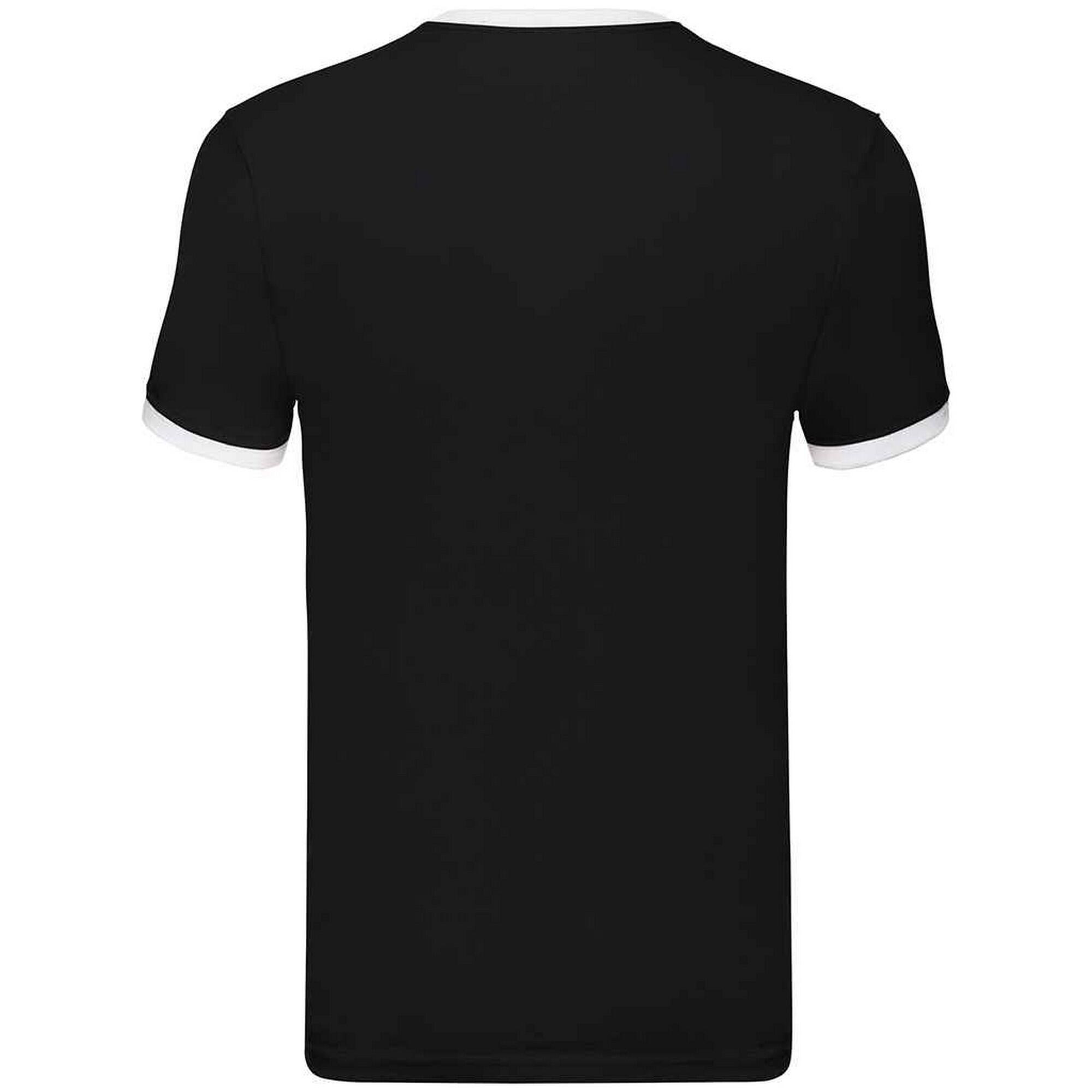 Tshirt RINGER Homme (Noir / Blanc) 2/3