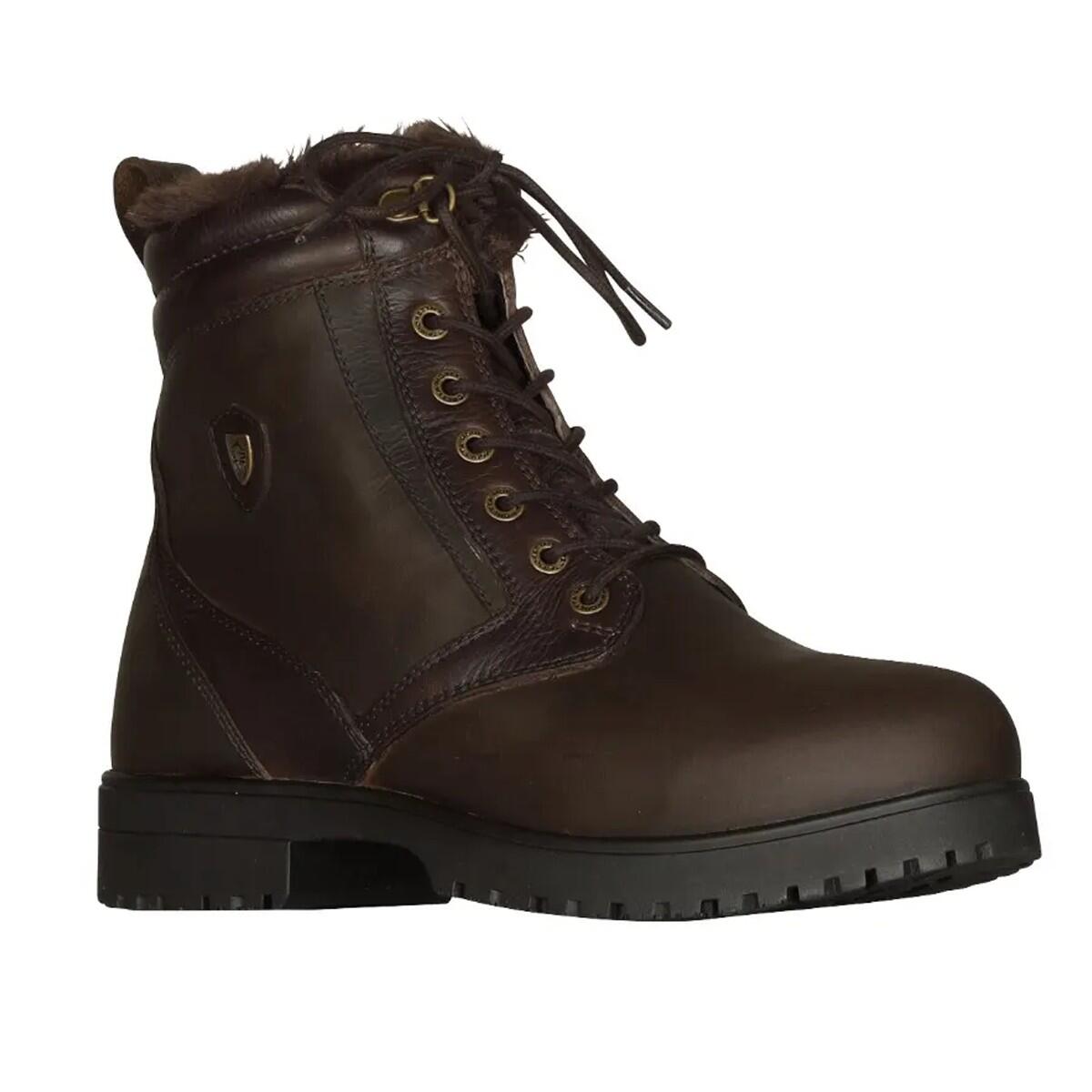 Womens/Ladies Varese Leather Lace Up Country Boots (Brown) 3/4