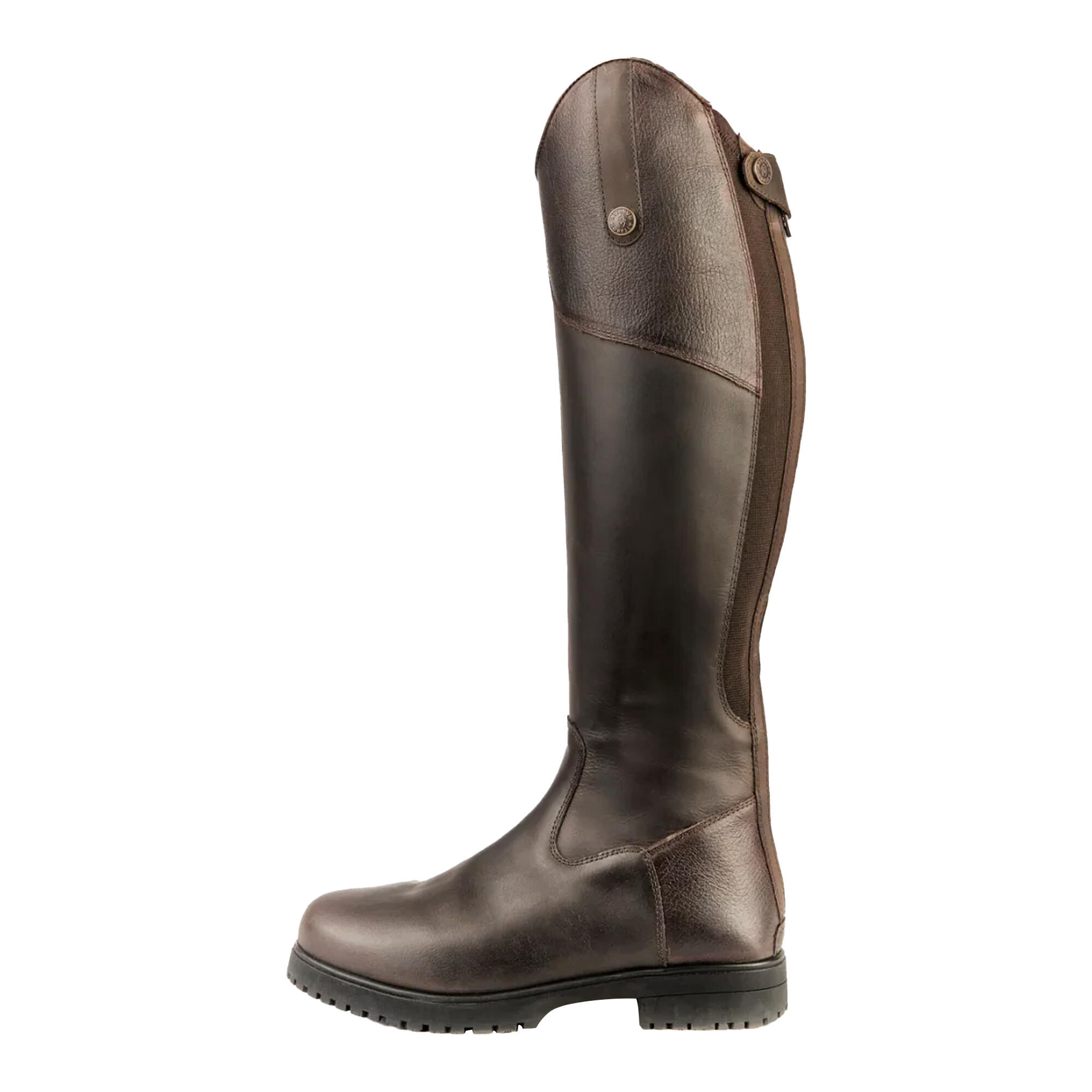 Womens/Ladies Ventura Leather Riding Boots (Dark Brown) 2/2