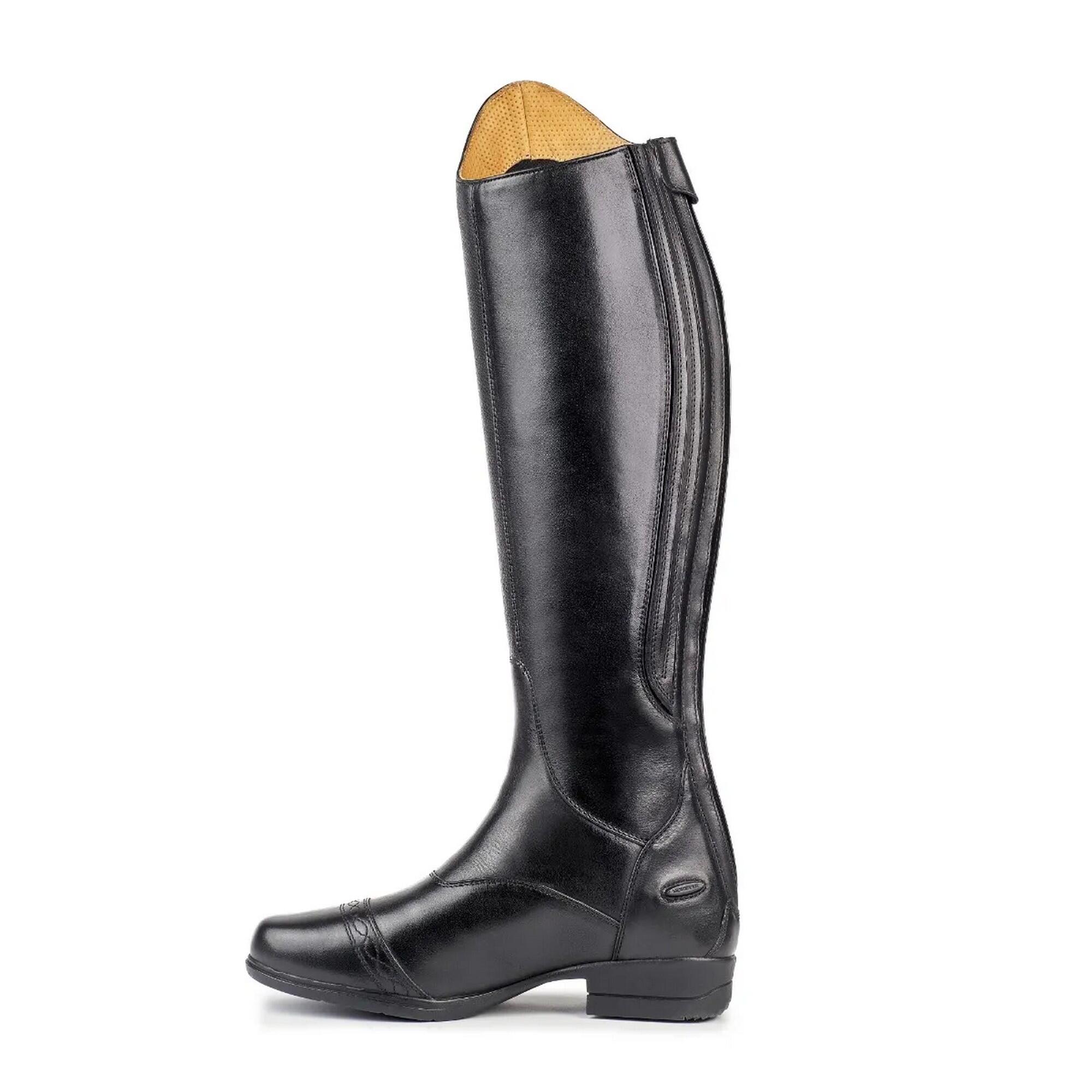 Womens/Ladies Aida Leather Long Riding Boots (Black) 2/5