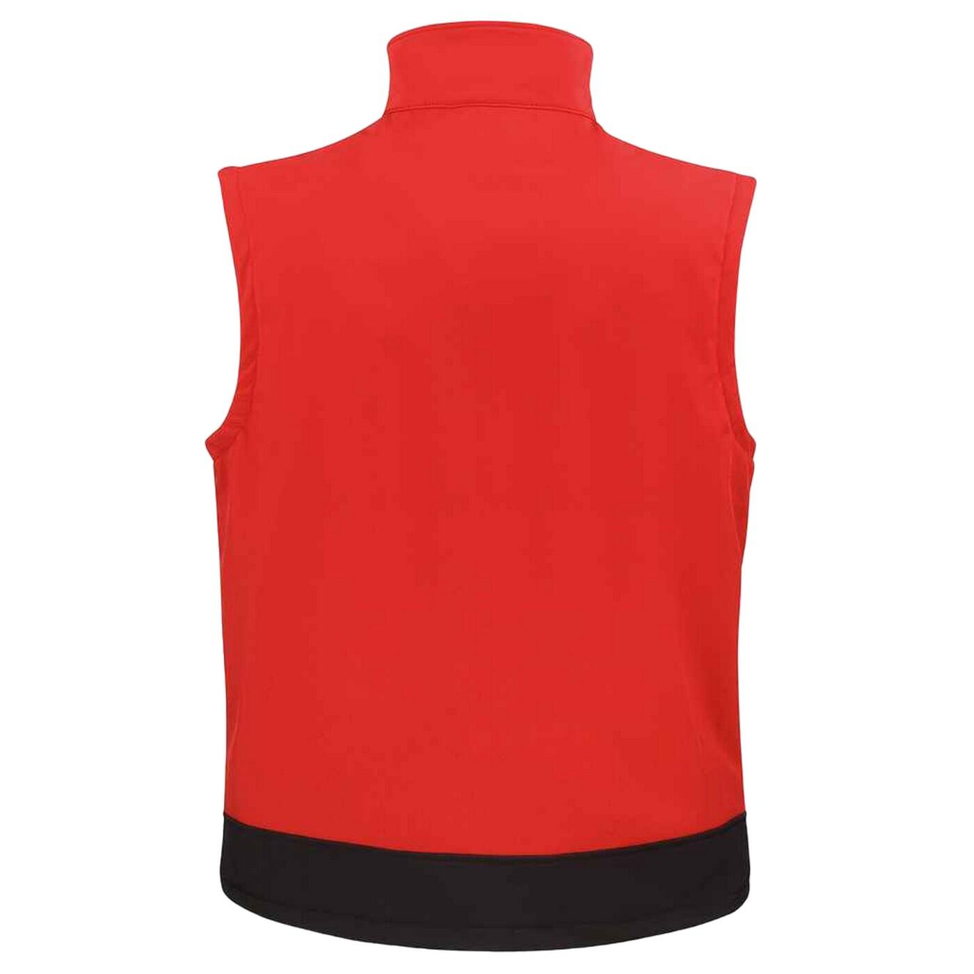 Mens Softshell Body Warmer (Red/Black) 2/3