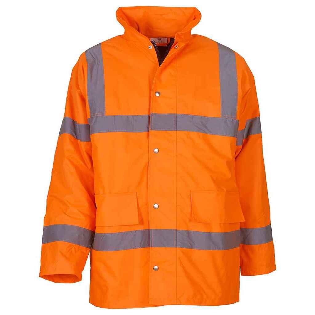YOKO Unisex Adult Classic Motorway HiVis Safety Padded Jacket (Orange)
