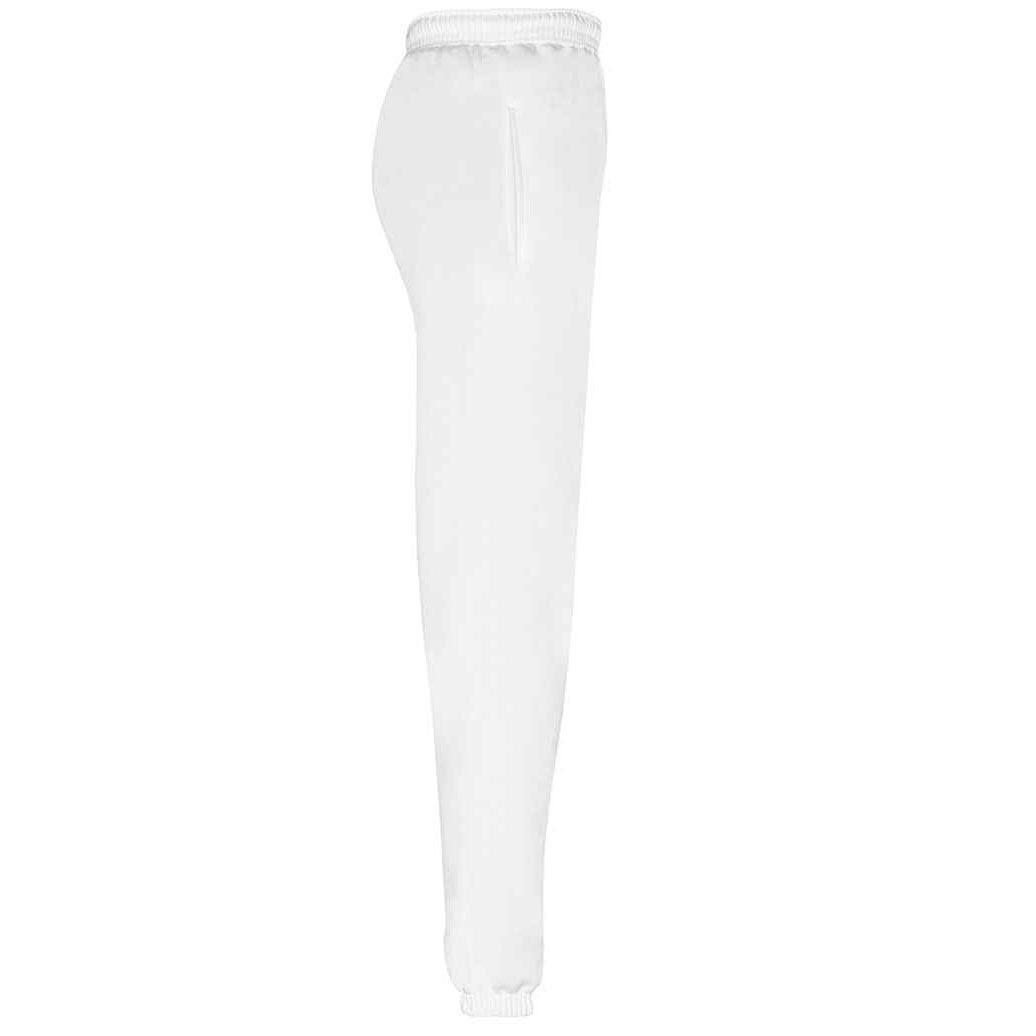 Mens Classic Elasticated Hem Jogging Bottoms (White) 2/2