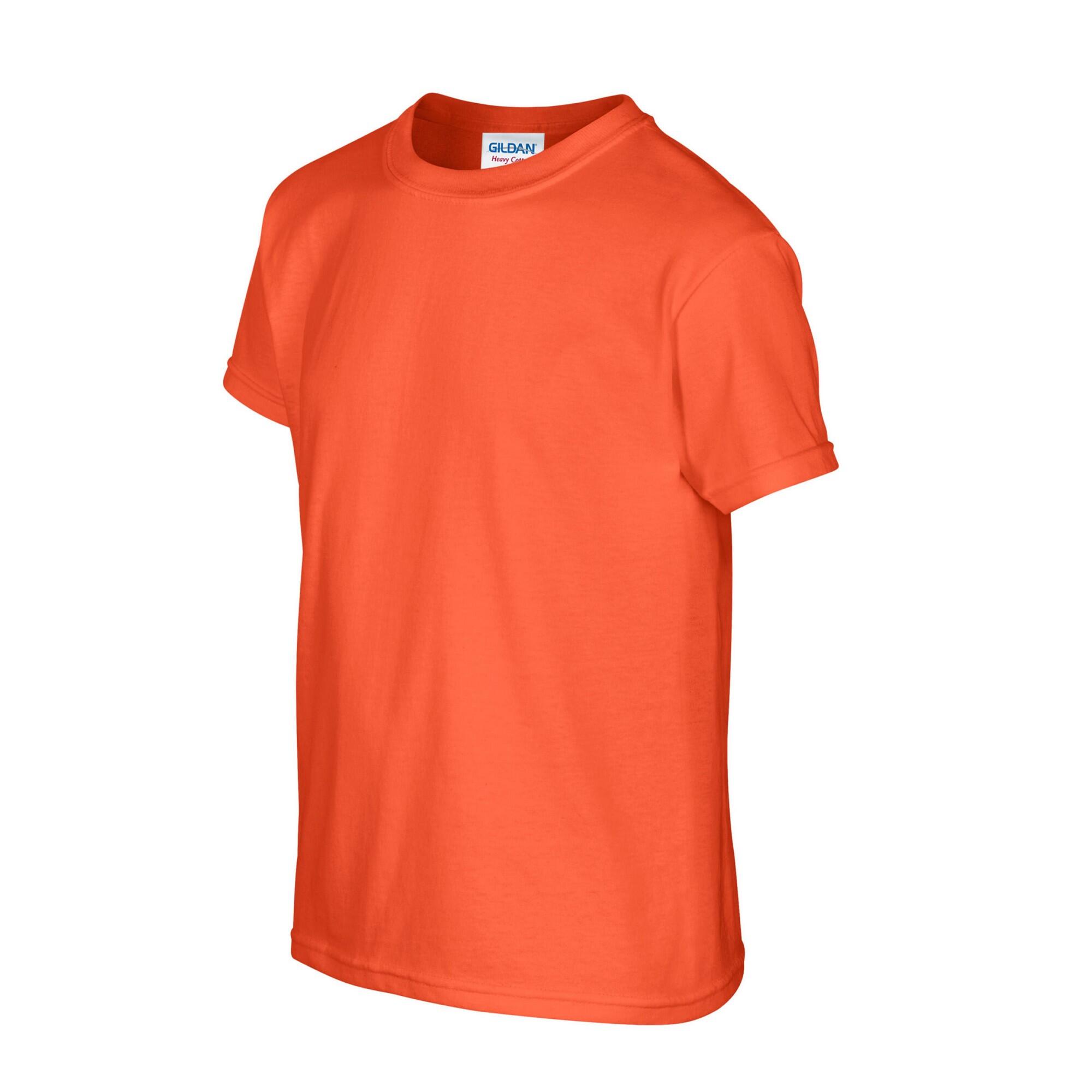 Tshirt Uni En Coton HEAVY COTTON Enfant (Orange) 4/4