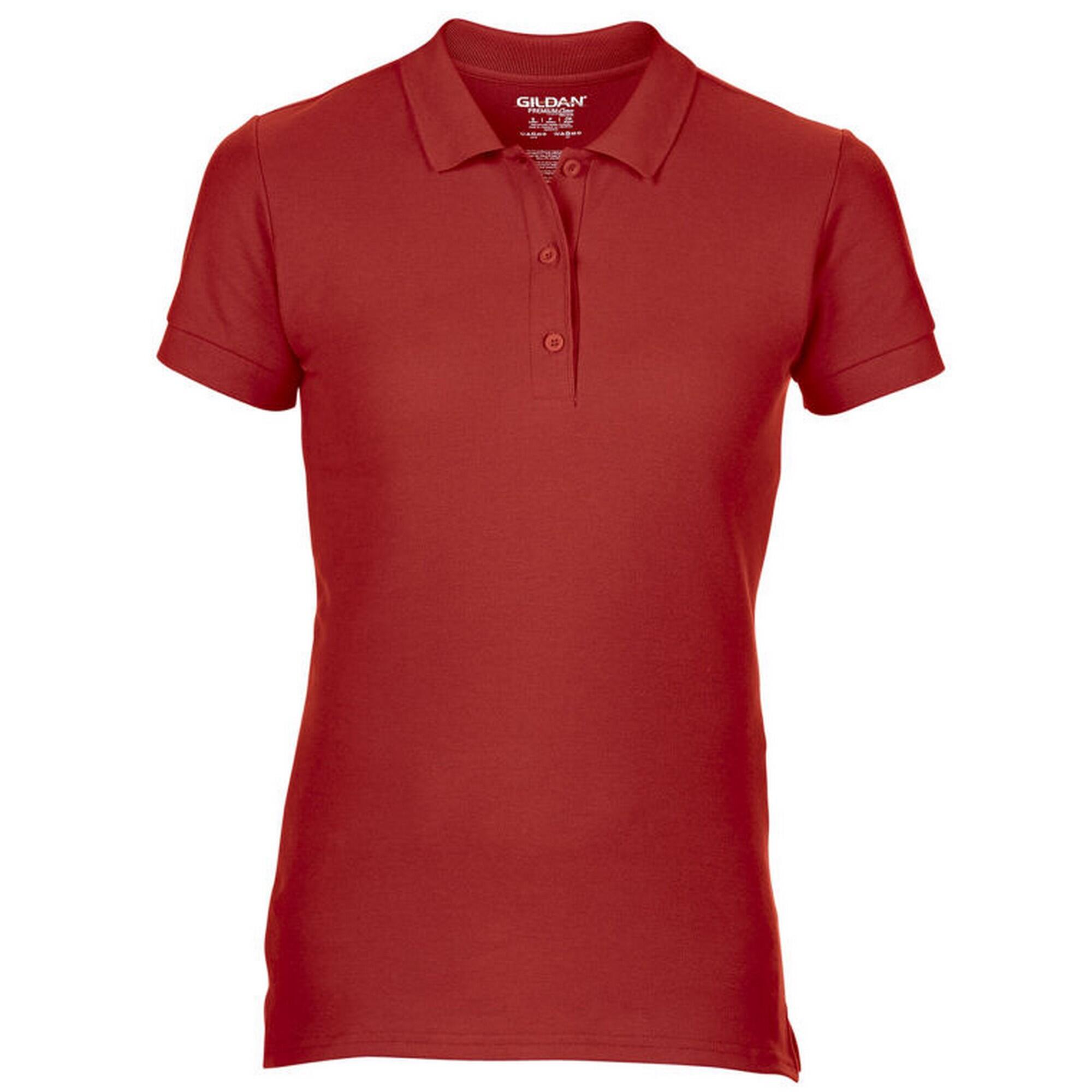 GILDAN Womens/Ladies Double Piqué Polo Shirt (Red)