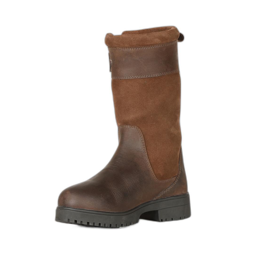 MORETTA Childrens/Kids Savona Leather Country Boots (Brown)