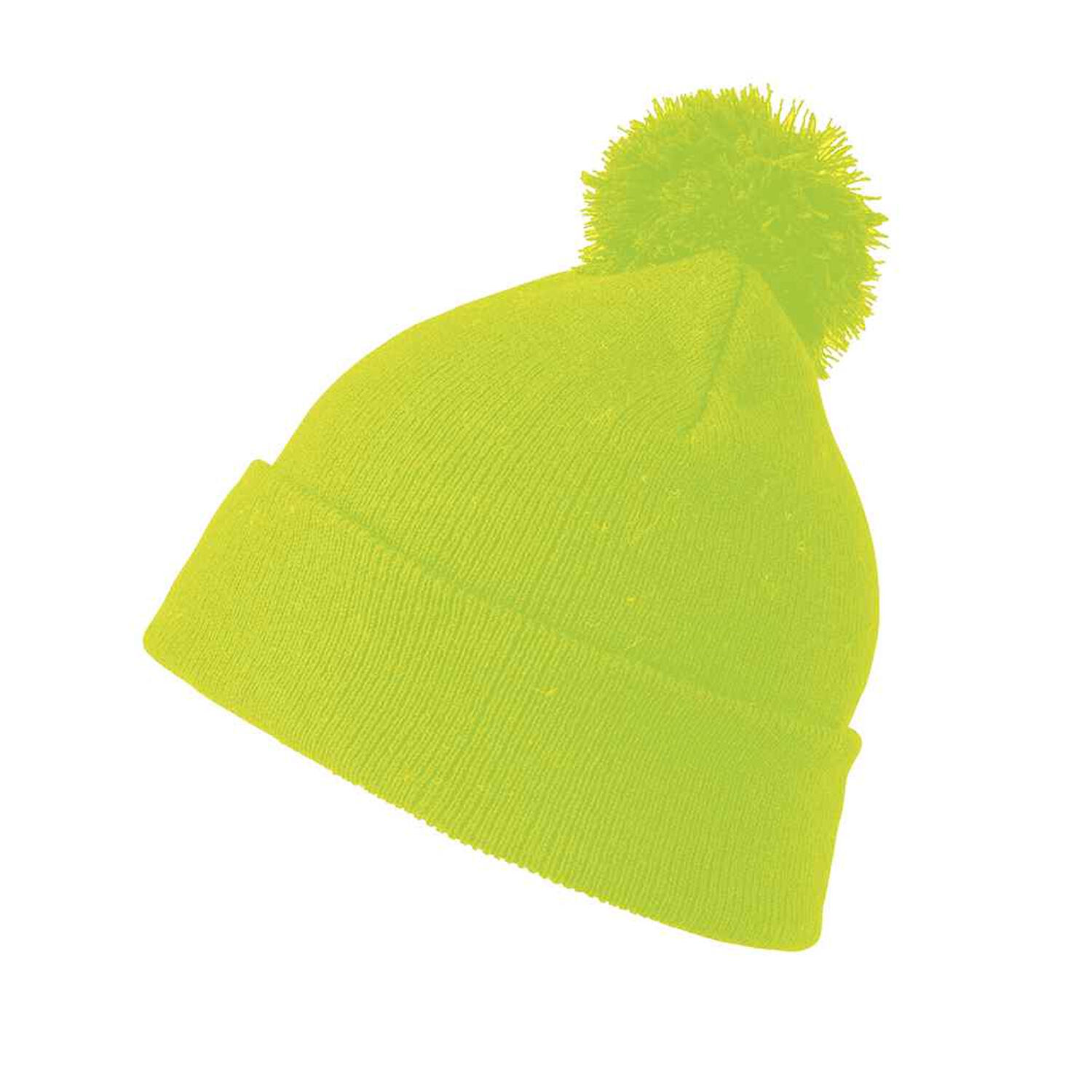 Result Cappello A Cuffia Pom Pom Result Winter Essentials Core Giallo 2/2