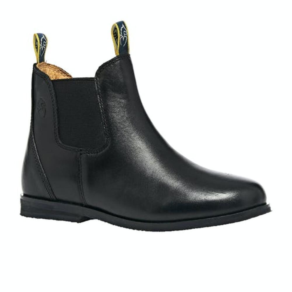 MORETTA Childrens/Kids Fiora Leather Jodhpur Boots (Black)