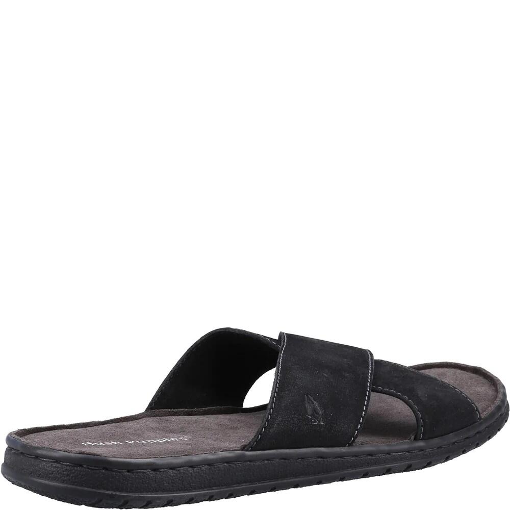 Mens Nile Crossover Leather Sandals (Black) 2/4
