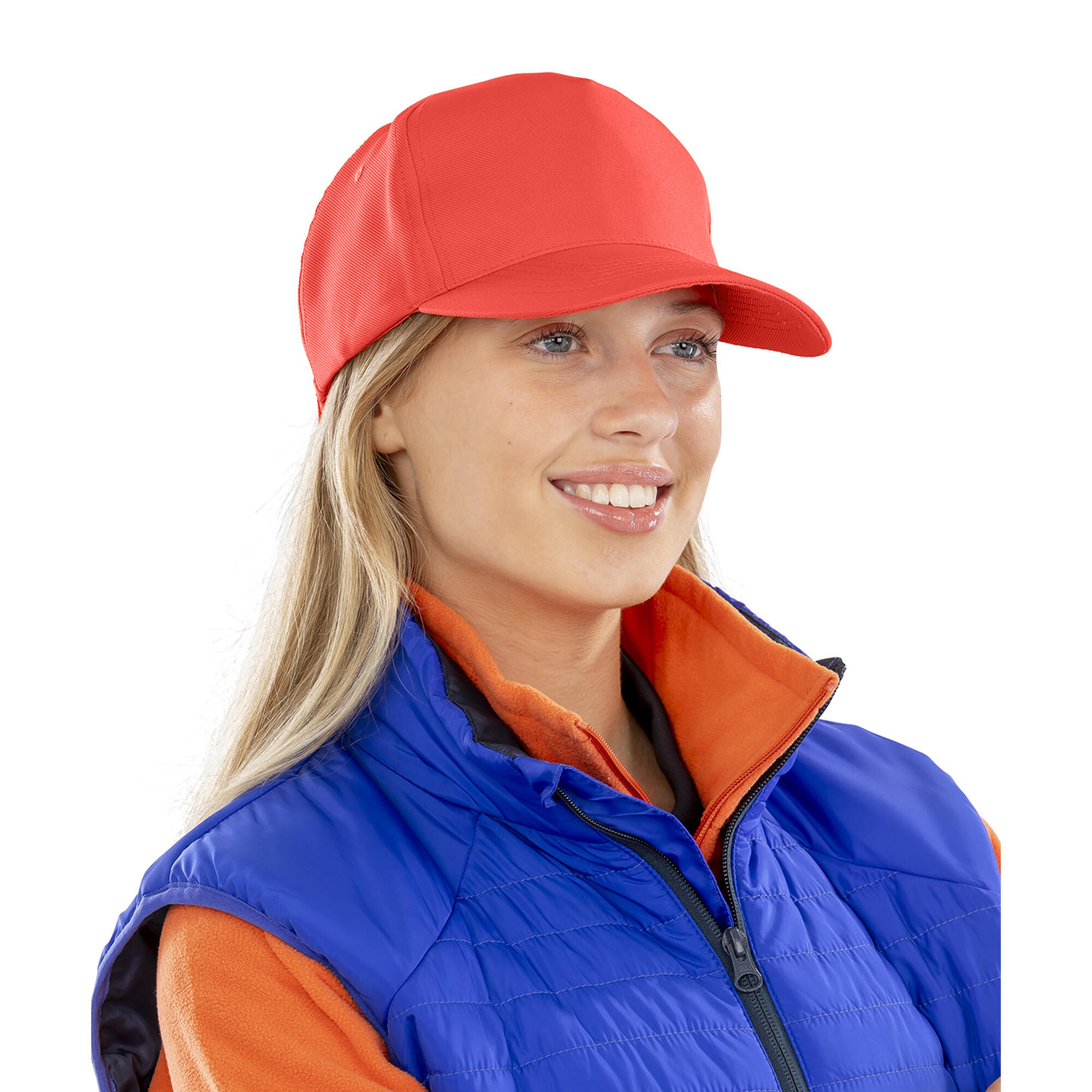 Unisex Adult Core Baseball Cap (Red) 3/4