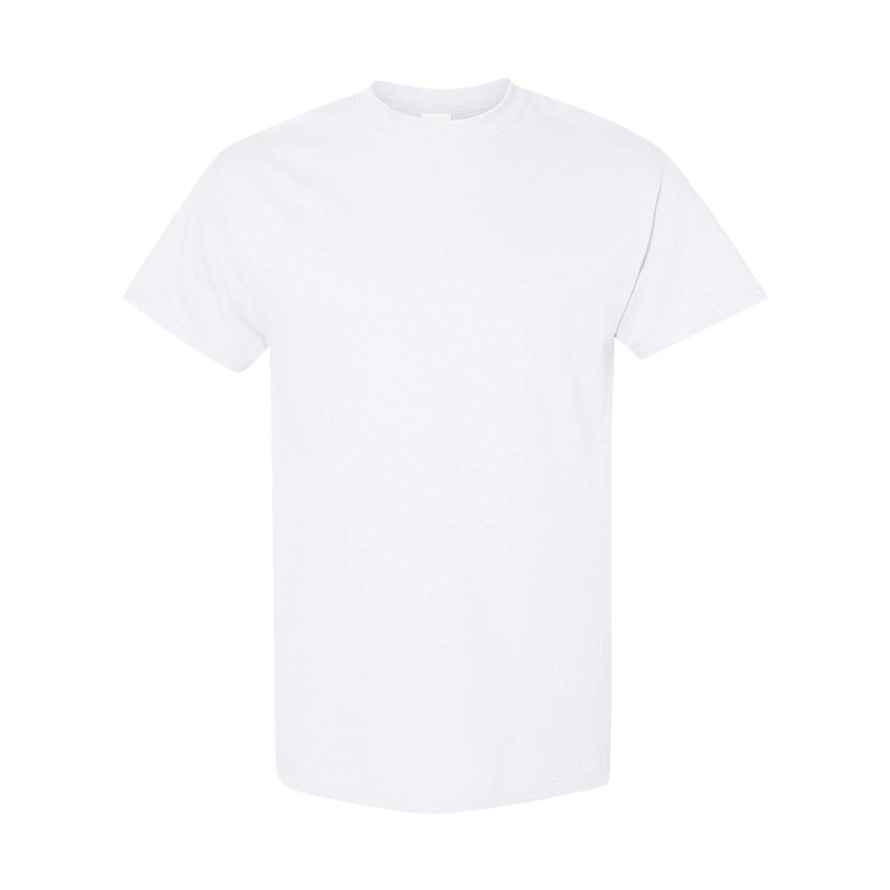 GILDAN Mens Heavy Cotton Short Sleeve TShirt (Pack Of 5) (White)