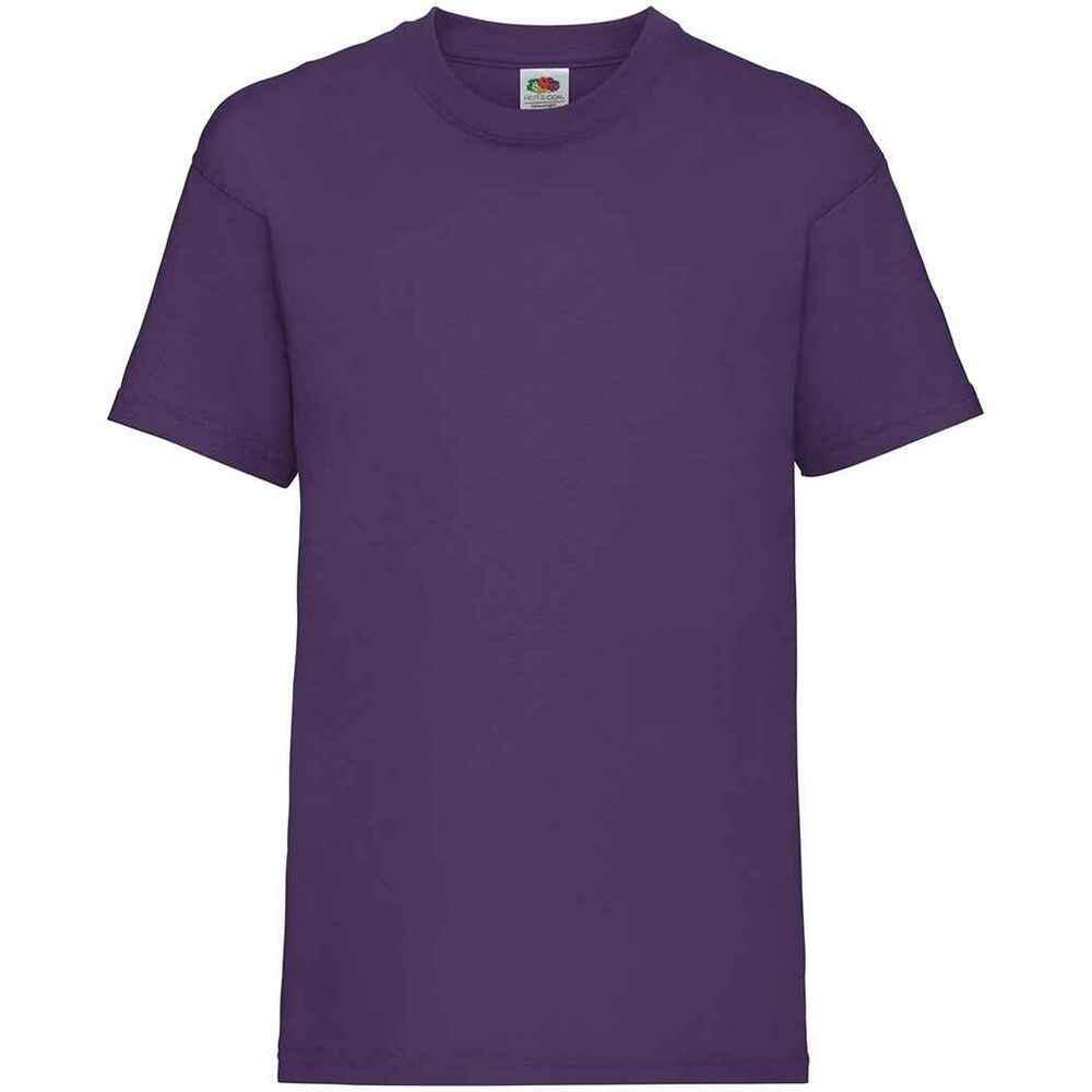 FRUIT OF THE LOOM Childrens/Kids Valueweight TShirt (Purple)