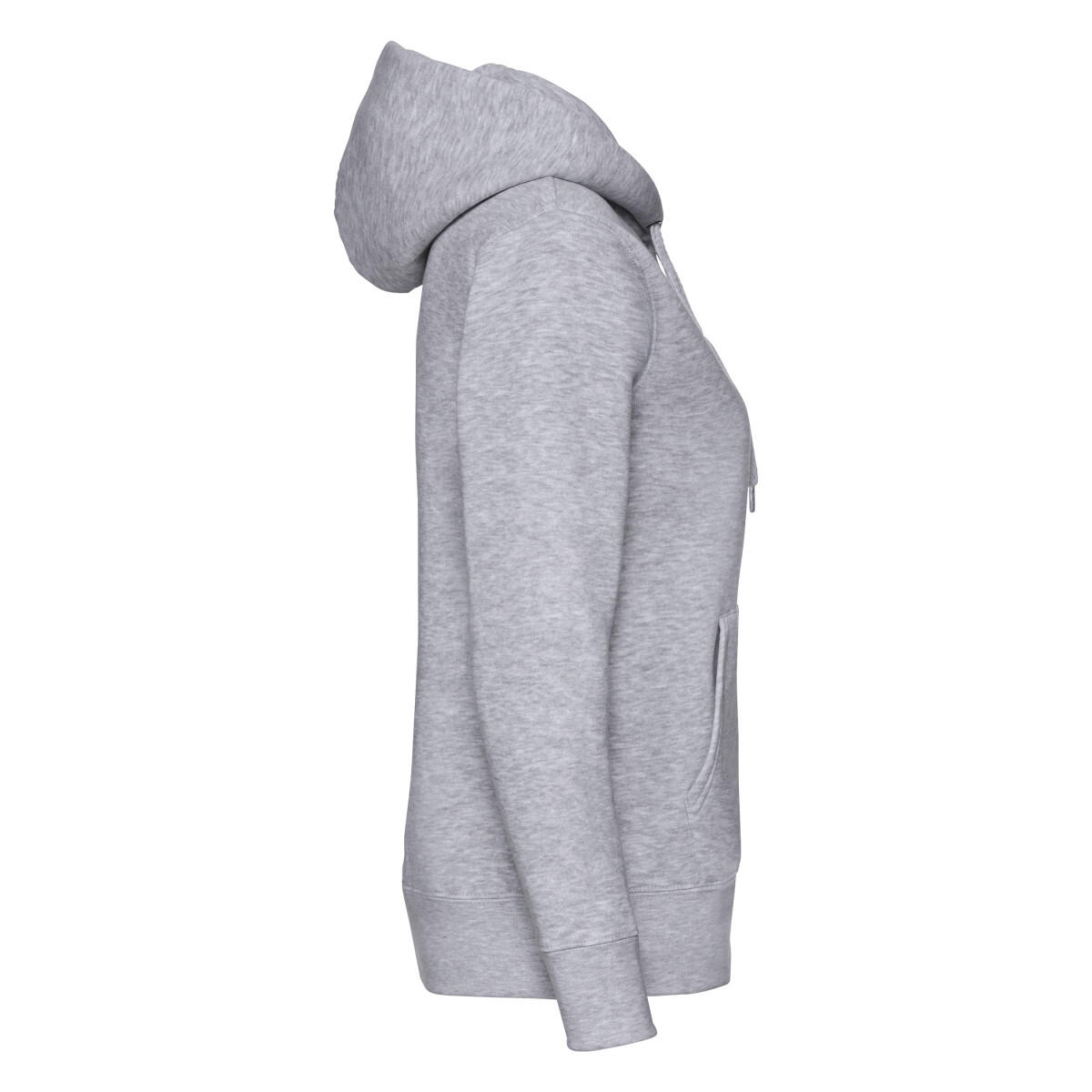 Womens/Ladies Premium Hooded Lady Fit Hoodie (Heather Grey) 3/3