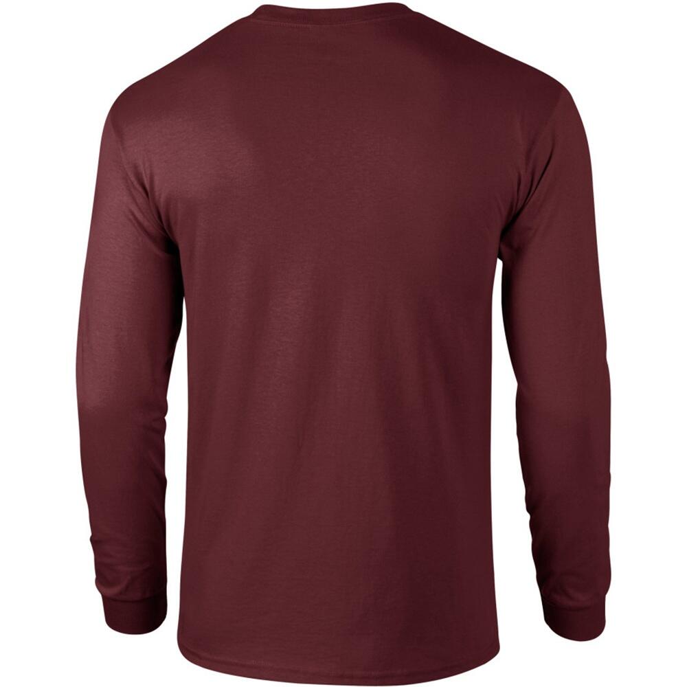 Maglia Manica Lunga 100% Cotone Uomo Gildan Bourdeaux 2/2