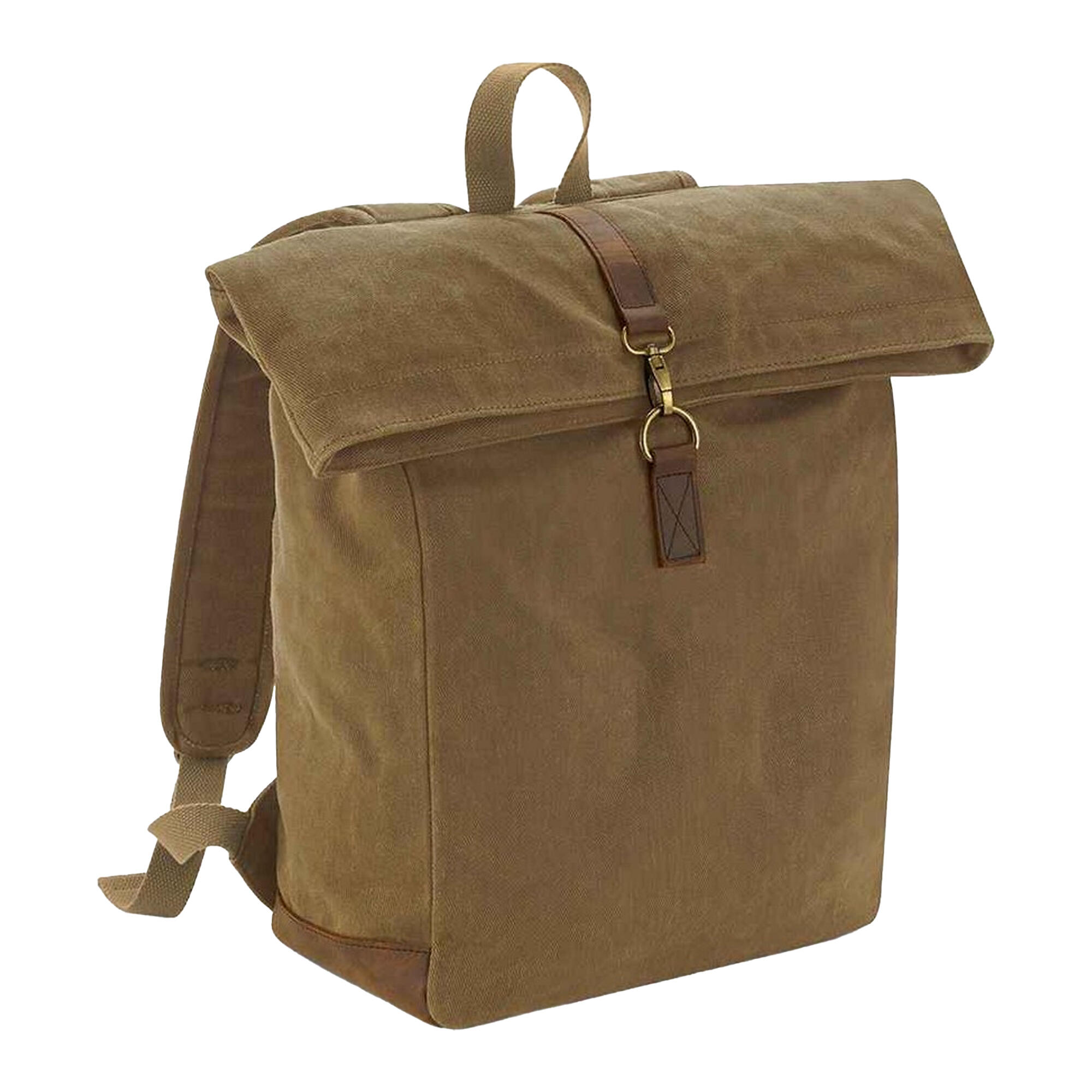 QUADRA Heritage Leather Trim Backpack (Desert Sand)