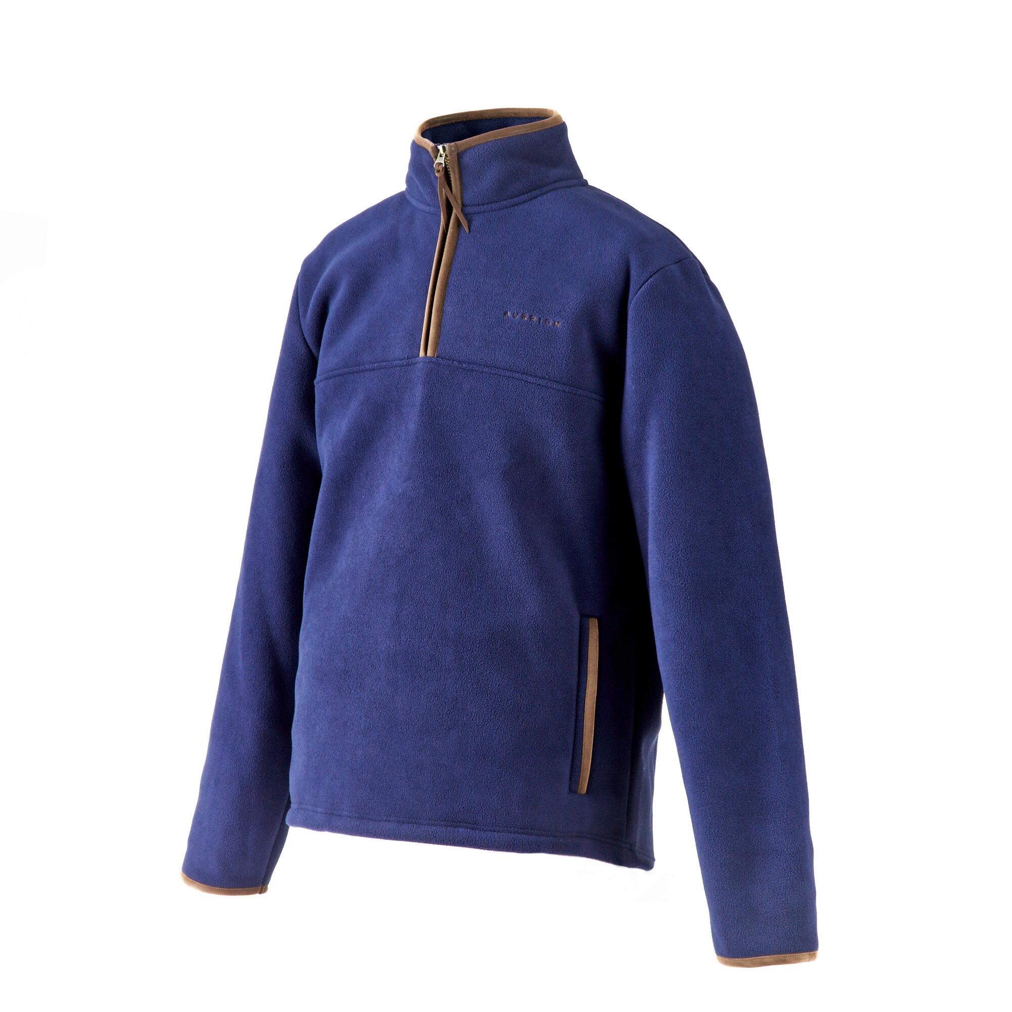 Mens Core Half Zip Fleece Jacket (Navy) 3/4