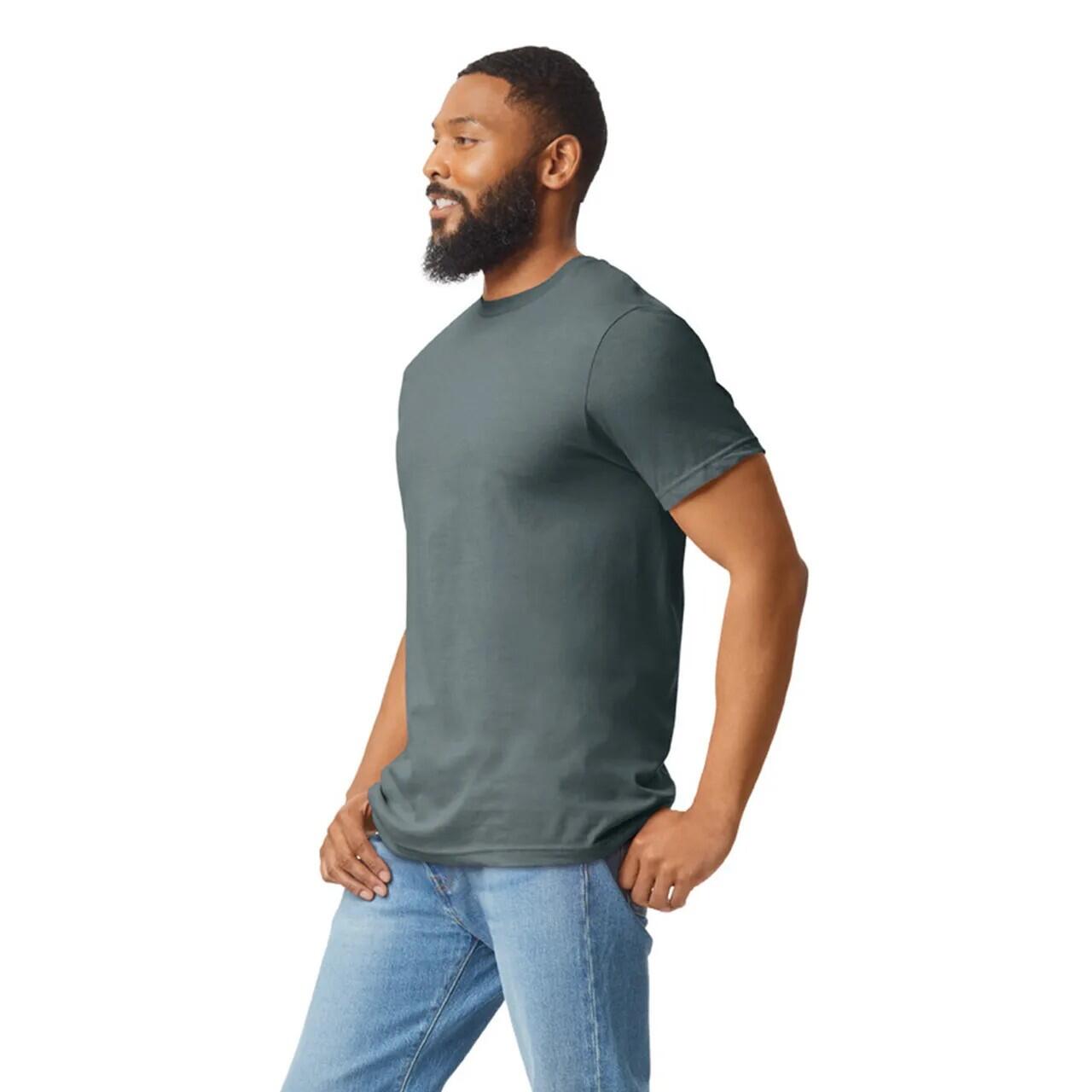 Unisex Adult CVC TShirt (Dark Heather) GILDAN | Decathlon