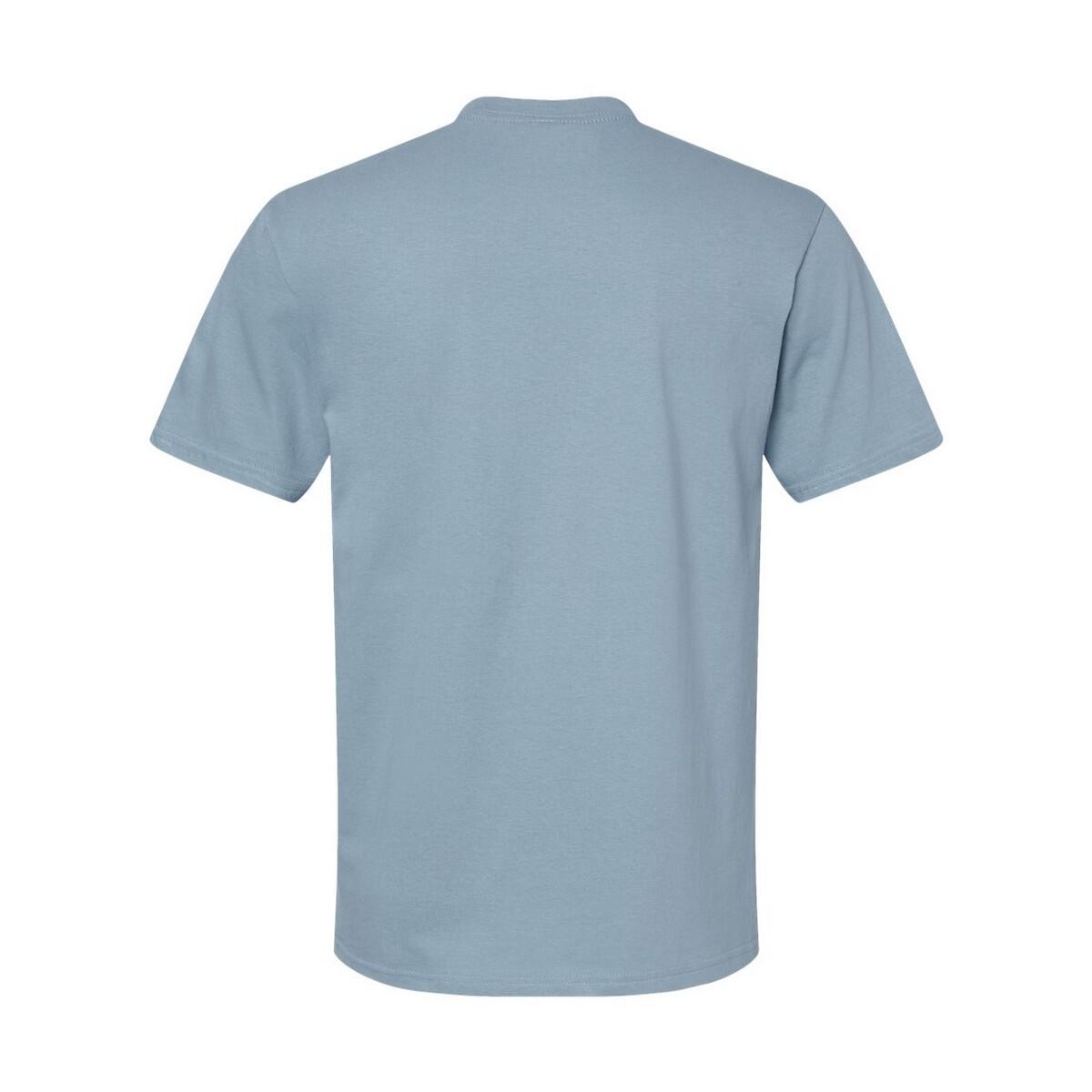 T-shirt Bayside Poche Poitrine - Uni, Coton, Fabriqué Aux USA Jusqu'au 4XL