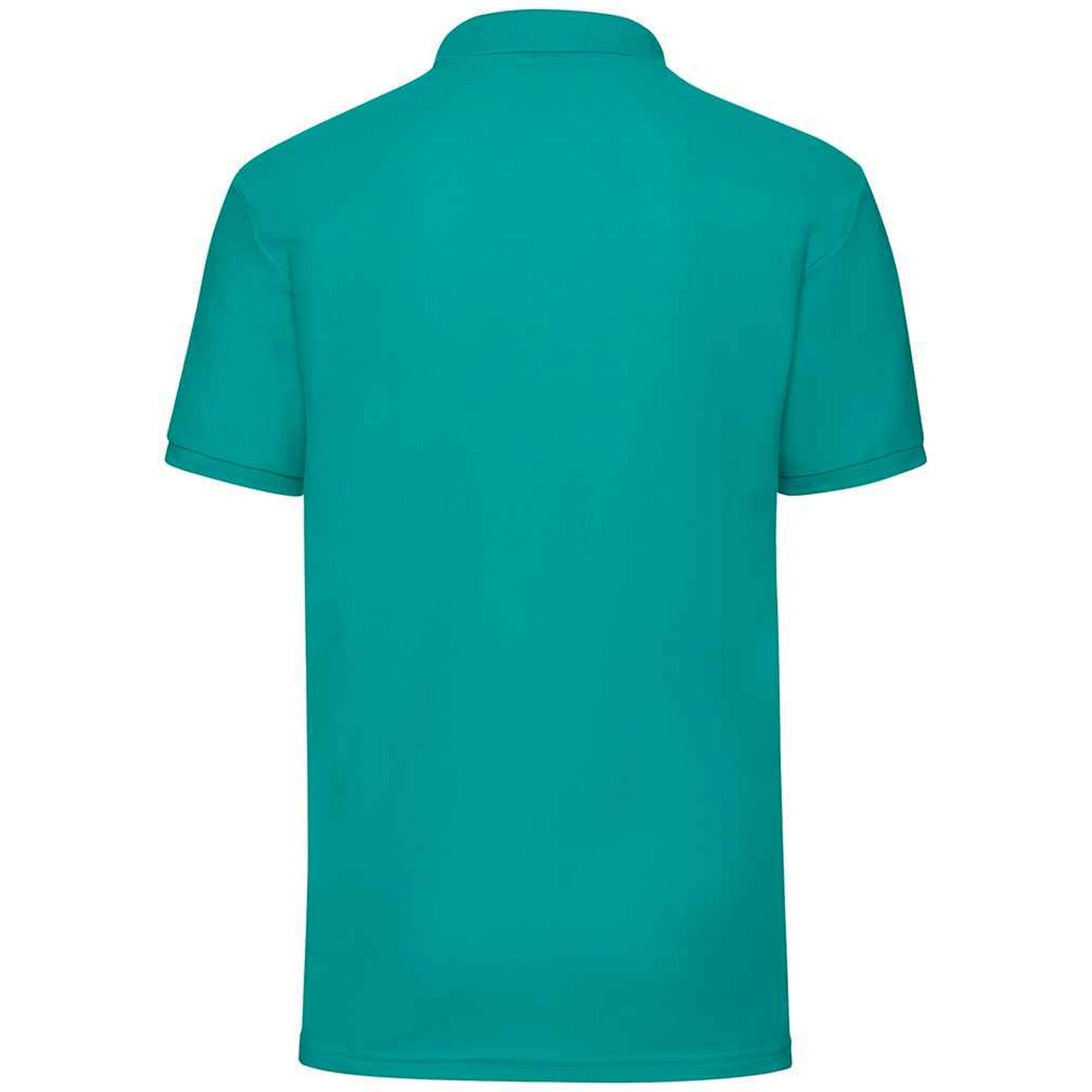 Mens Pique Polo Shirt (Emerald) 2/3
