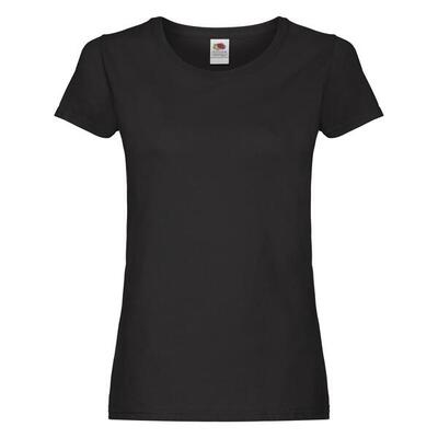 Dames origineel katoenen tshirt (zwart)
