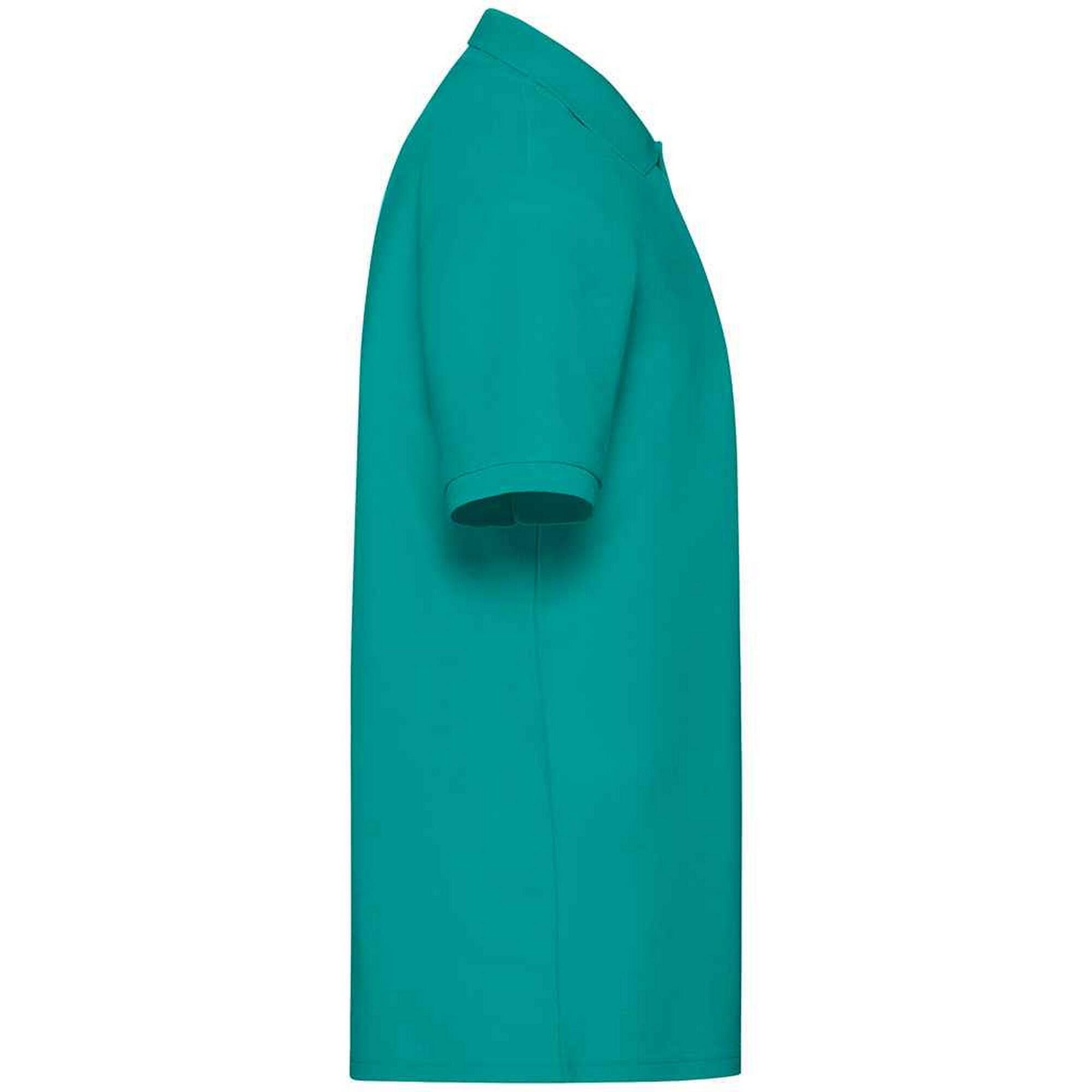 Mens Pique Polo Shirt (Emerald) 3/3
