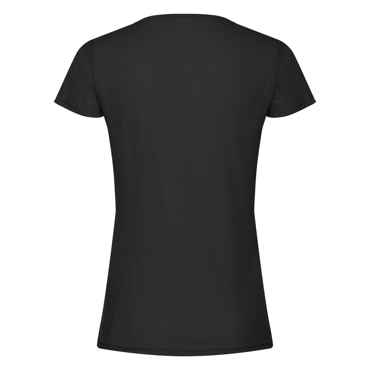 T-Shirt de algodão Original para senhora/senhora (Preto) 2/3