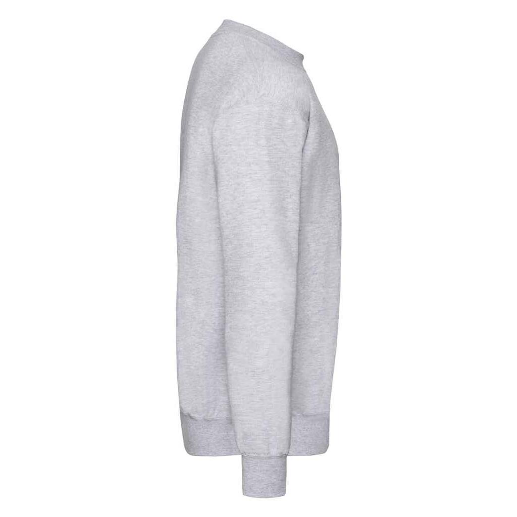 Mens Classic Heather Drop Shoulder Sweatshirt (Heather Grey) 3/3