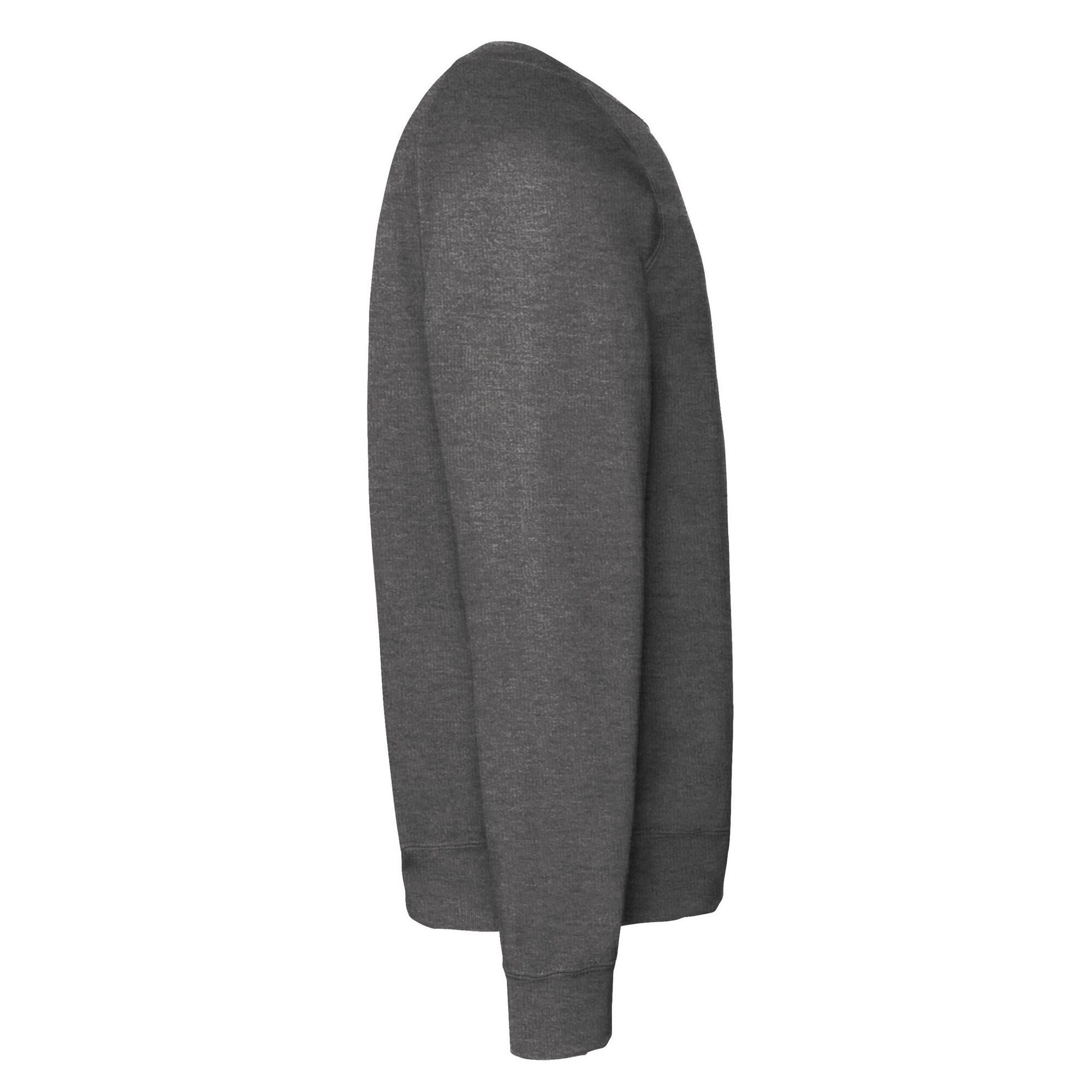 Mens Heather Sweatshirt (Dark Heather Grey) 3/3
