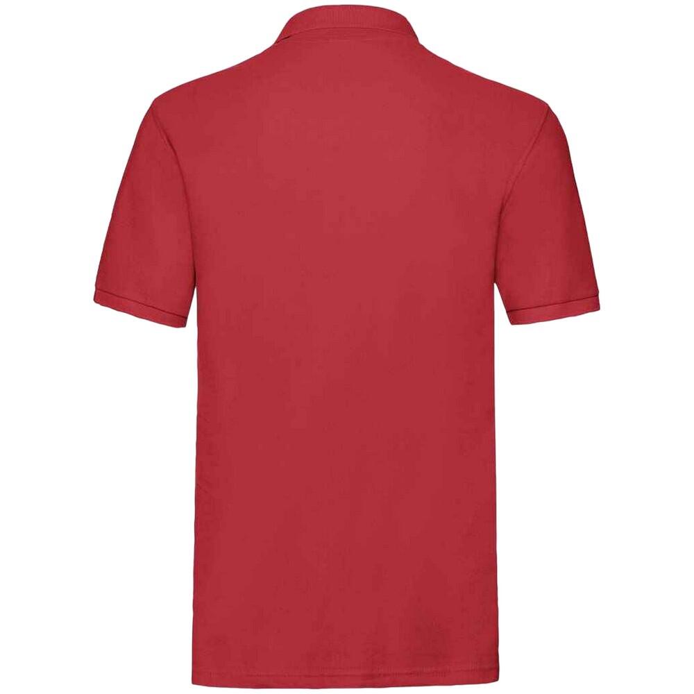Mens Premium Cotton Pique Polo Shirt (Red) 2/3