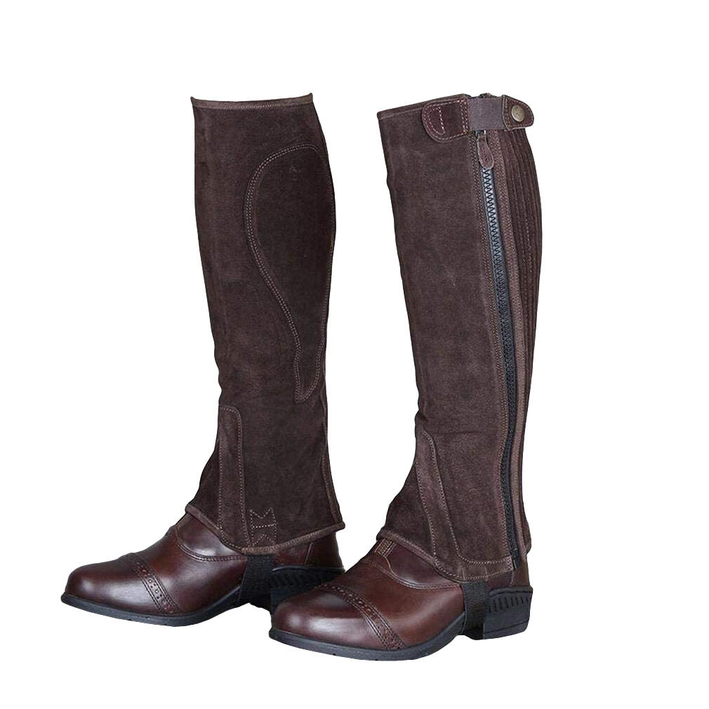 Unisex Adult Suede Half Chaps (Brown) 2/2