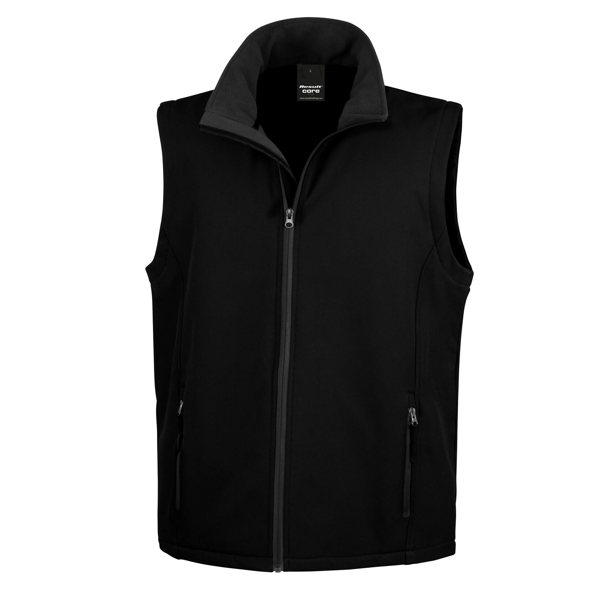 Core Giacca Senza Maniche Softshell Uomo Result Nero/Nero 2/4