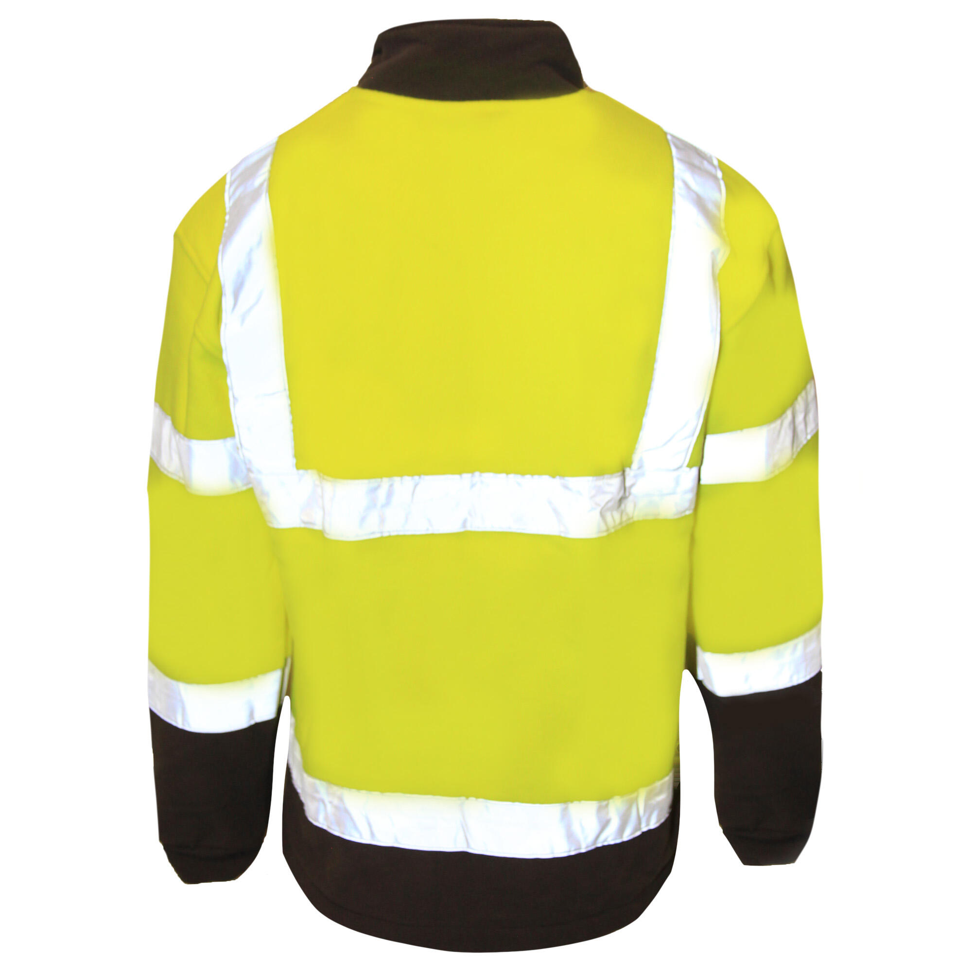 Core Mens Reflective Safety Micro Fleece Jacket (Yellow) 2/3