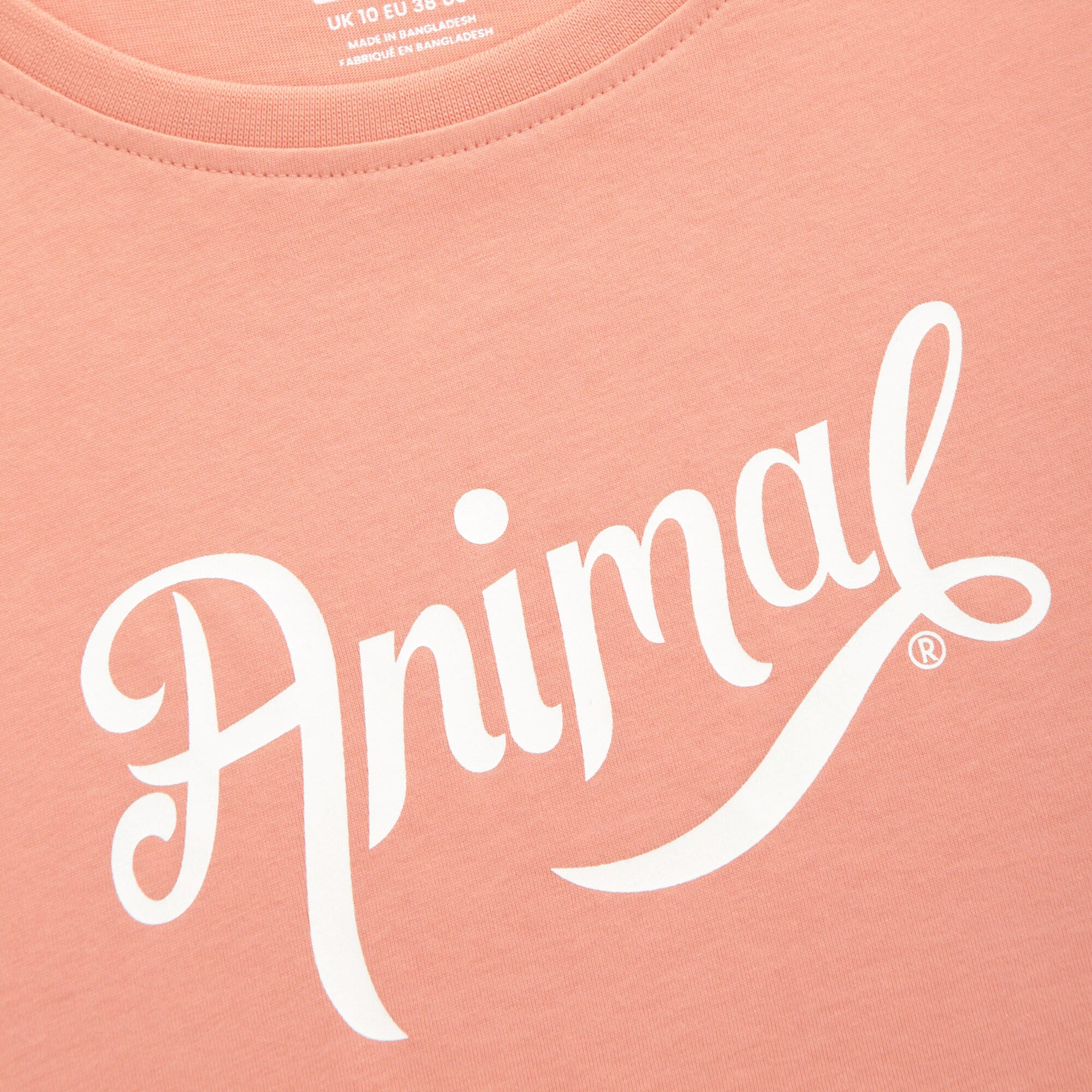 Womens/Ladies Script Logo TShirt (Coral) 3/3