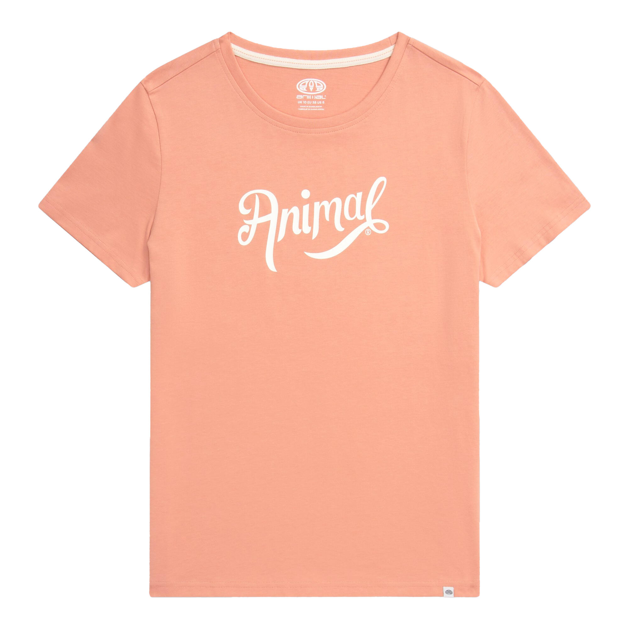 Womens/Ladies Script Logo TShirt (Coral) 1/3