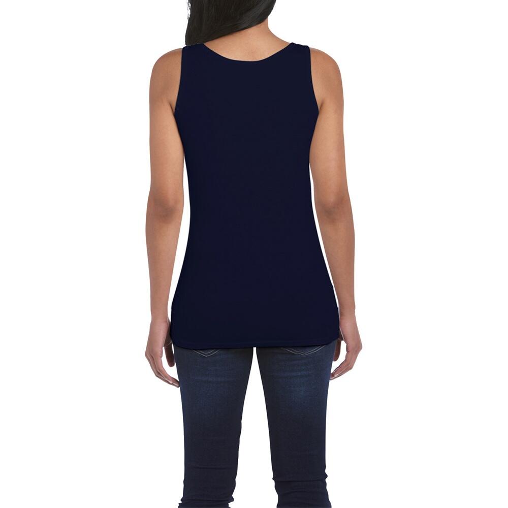 Canotta 100% Cotone Donna Gildan Blu Navy 3/4