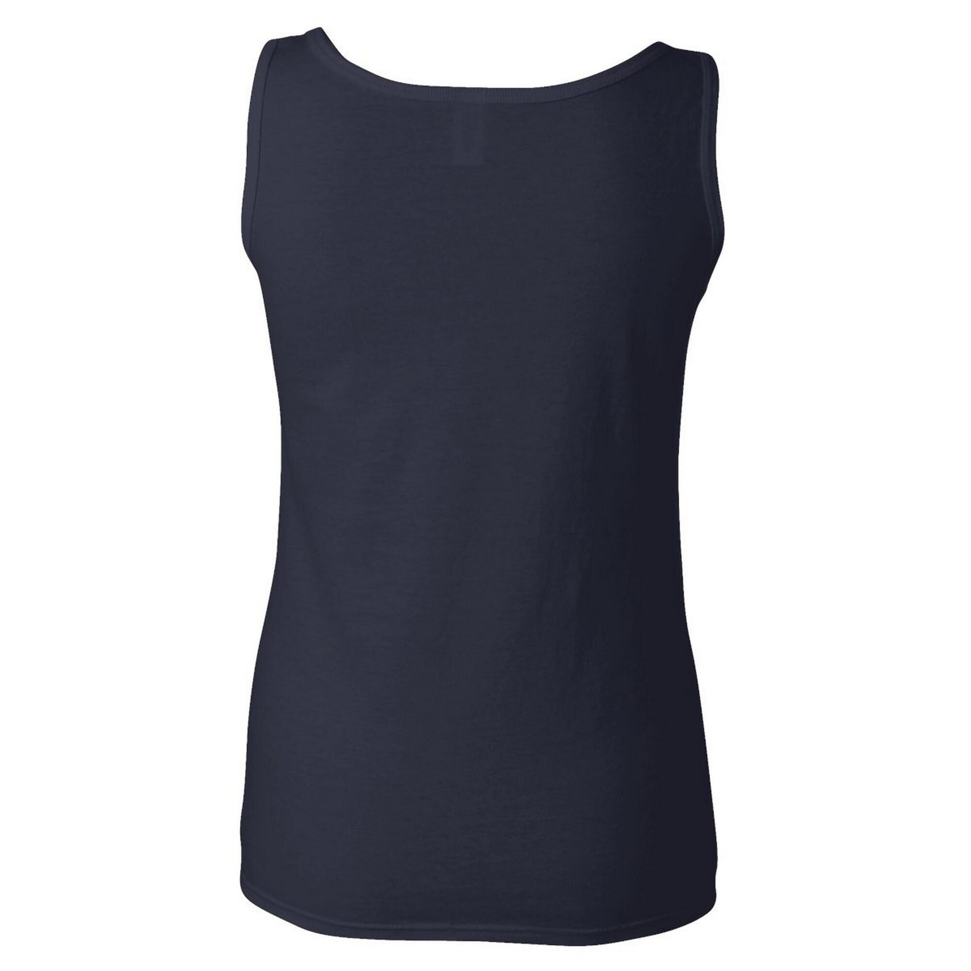 Canotta 100% Cotone Donna Gildan Blu Navy 4/4