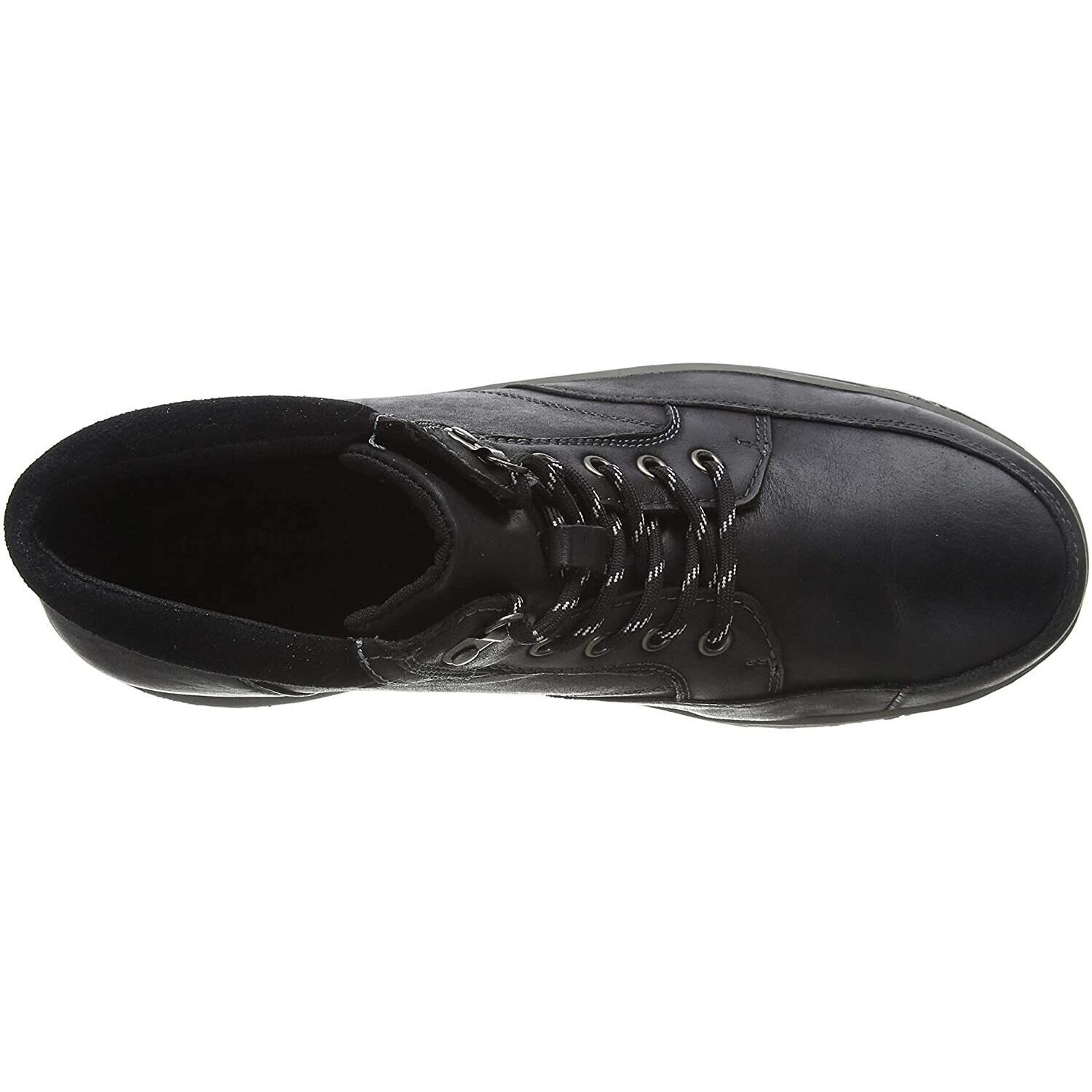 Mens Grover Leather Boots (Black) 4/5